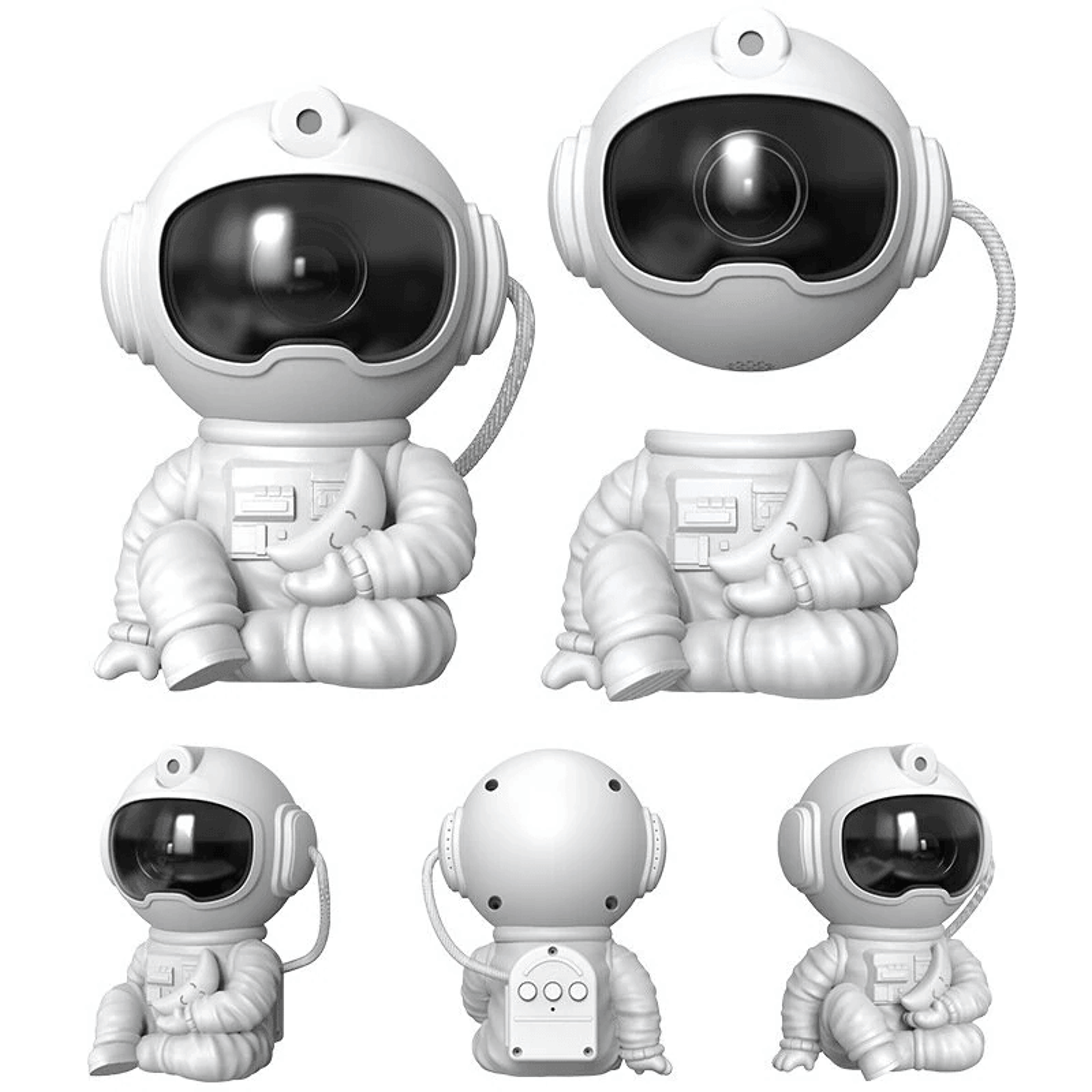 astronaut star projector night light with remote control and adjustable head