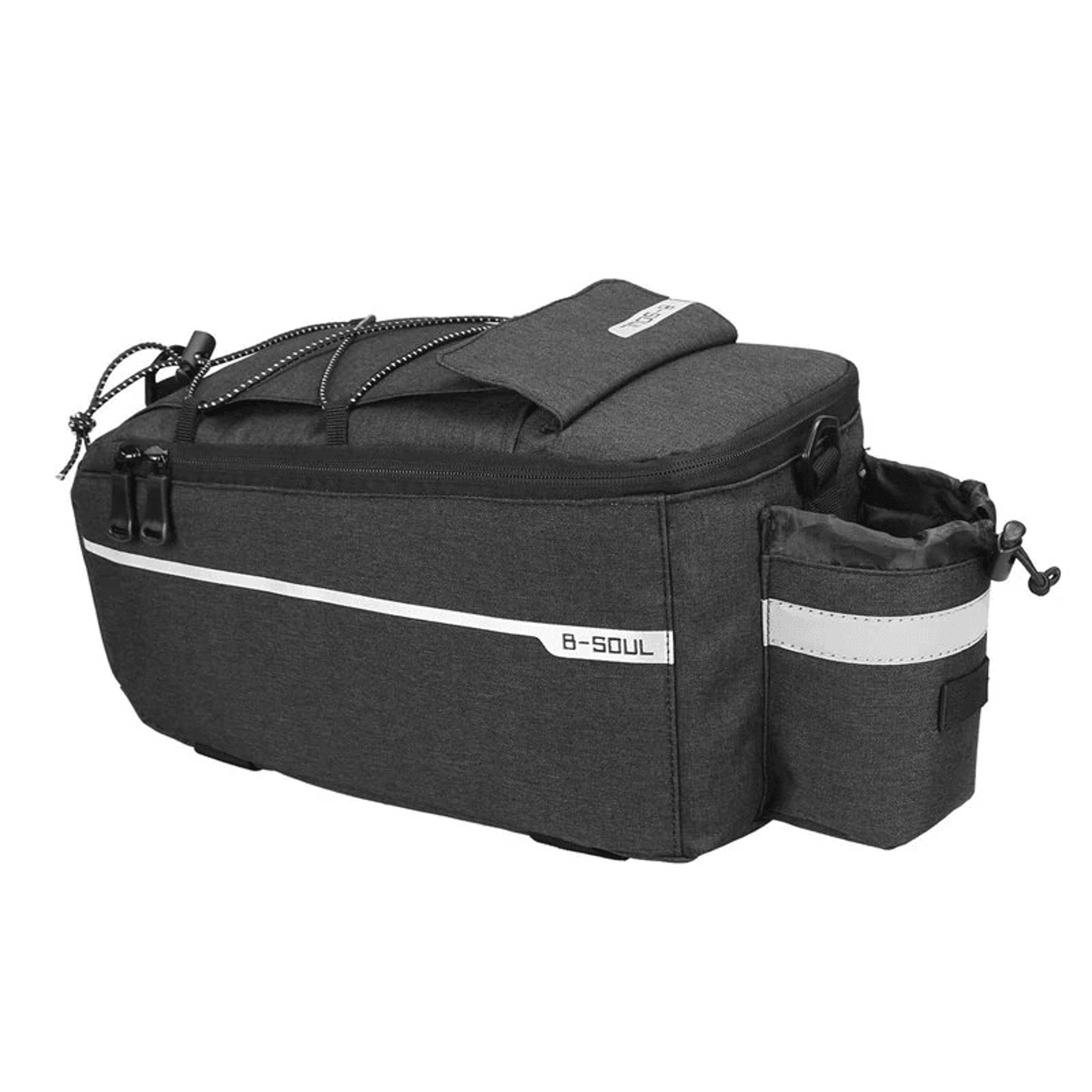 waterproof bicycle rear seat bag with reflective strip shoulder strap and rear rack storage