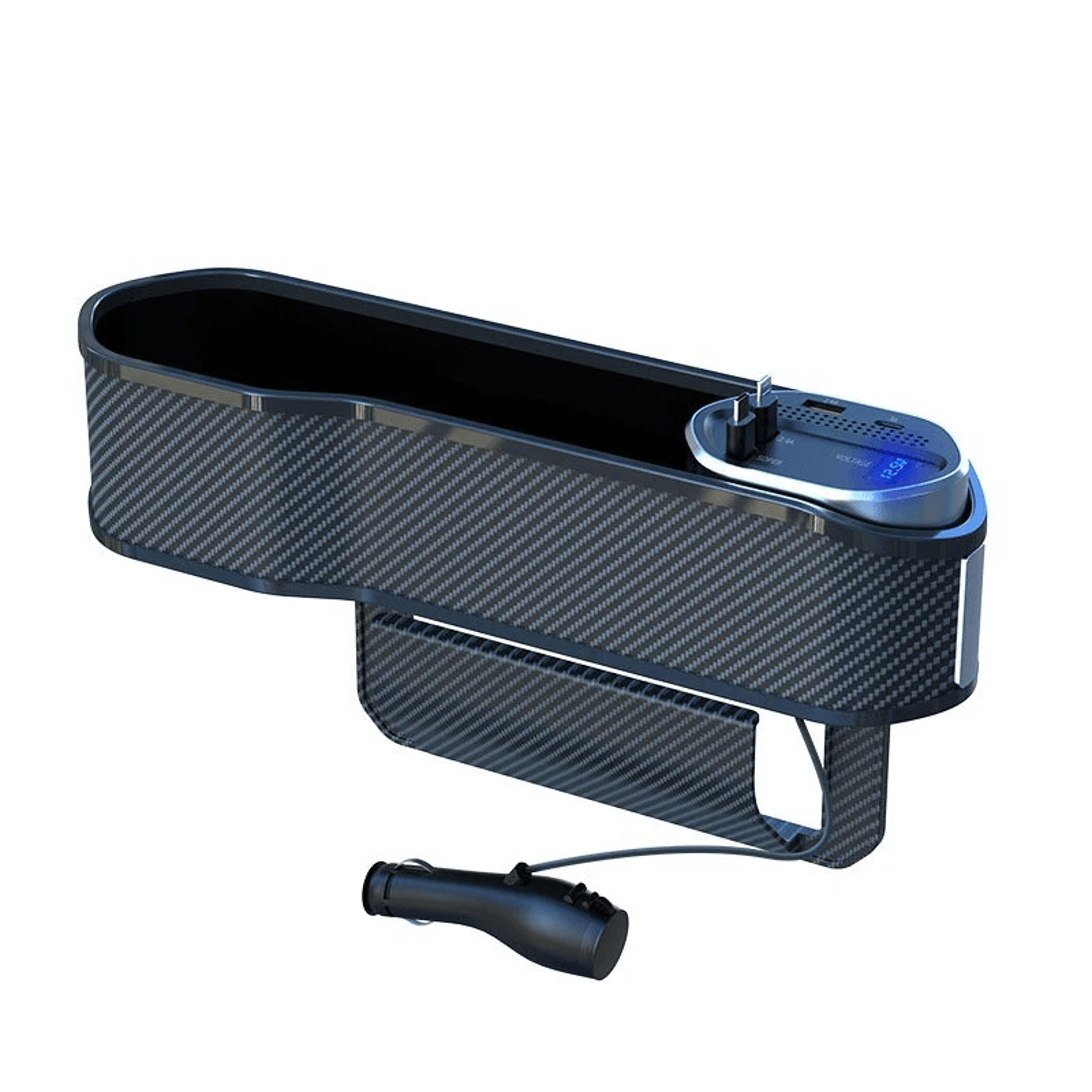 car seat gap organizer with charging and cup holder