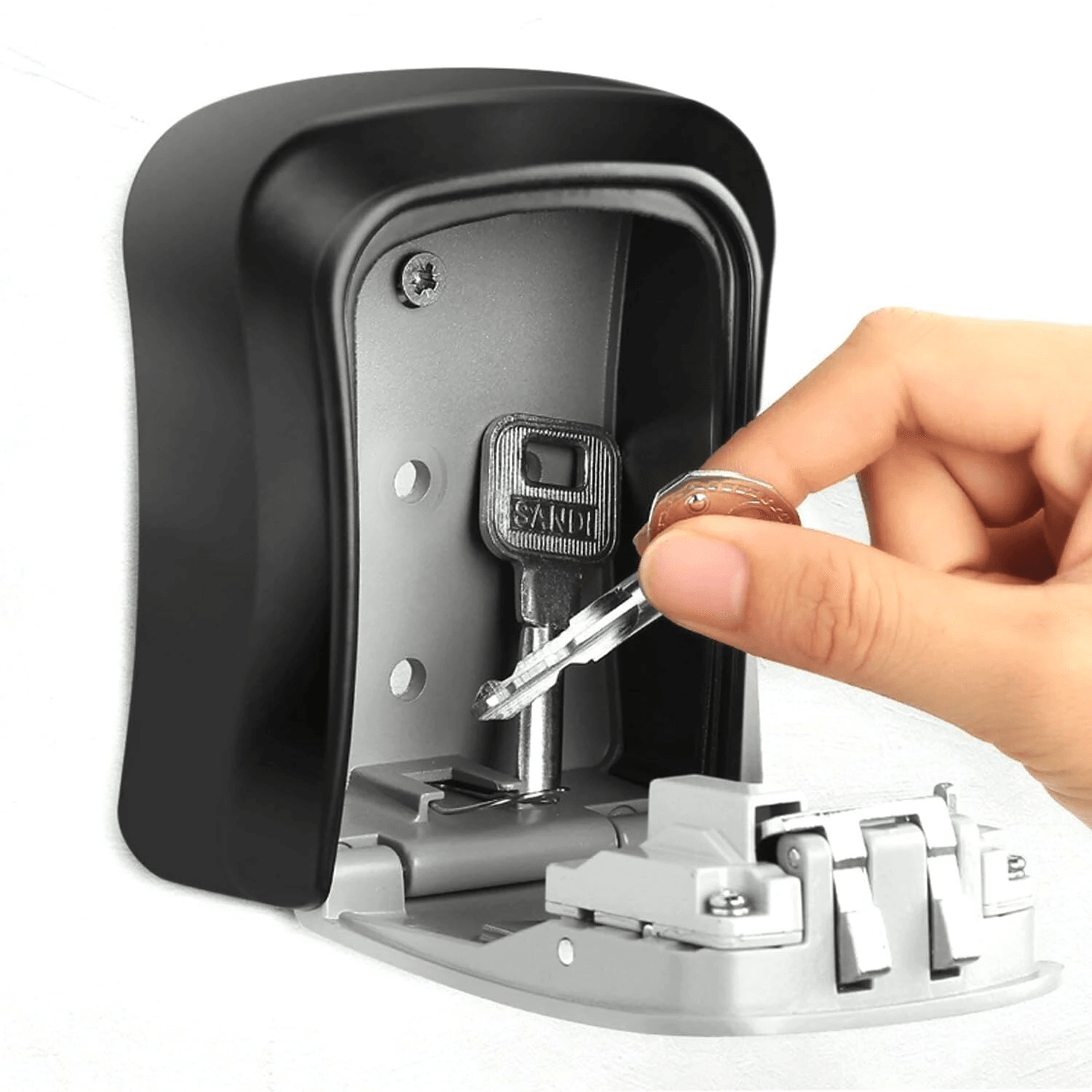 wall mounted key safe weatherproof outdoor key storage box