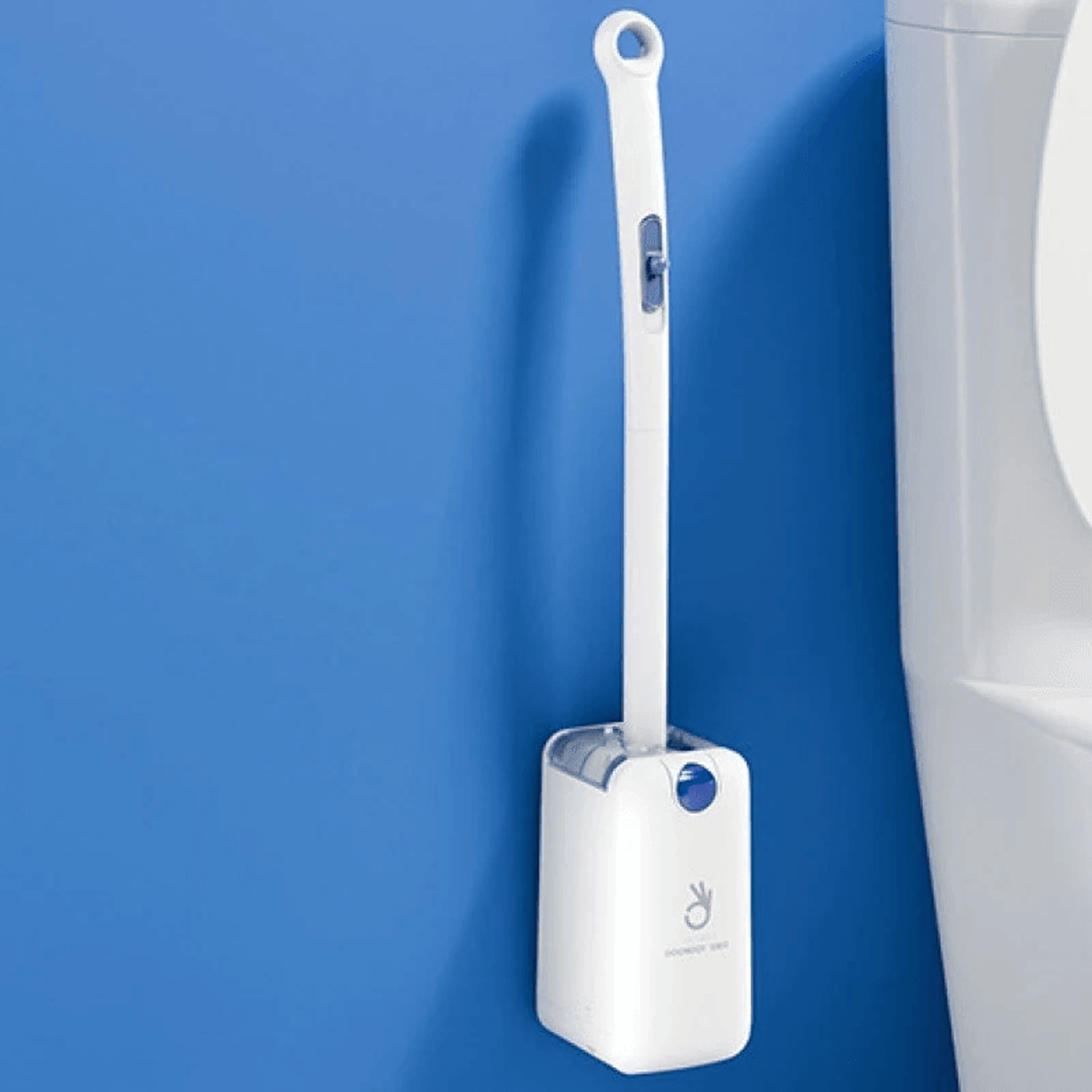 automatic opening disposable toilet brush with degree rotating cleaning head