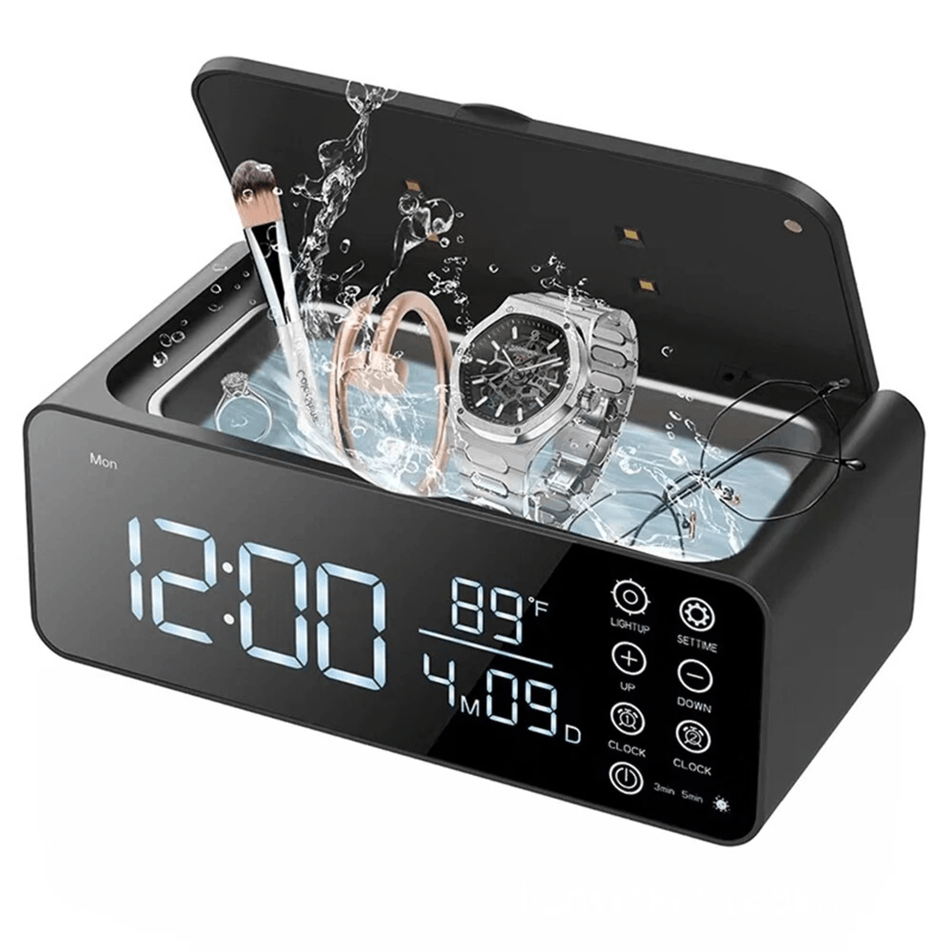 ultrasonic jewelry cleaner with smart touch control stainless steel tank
