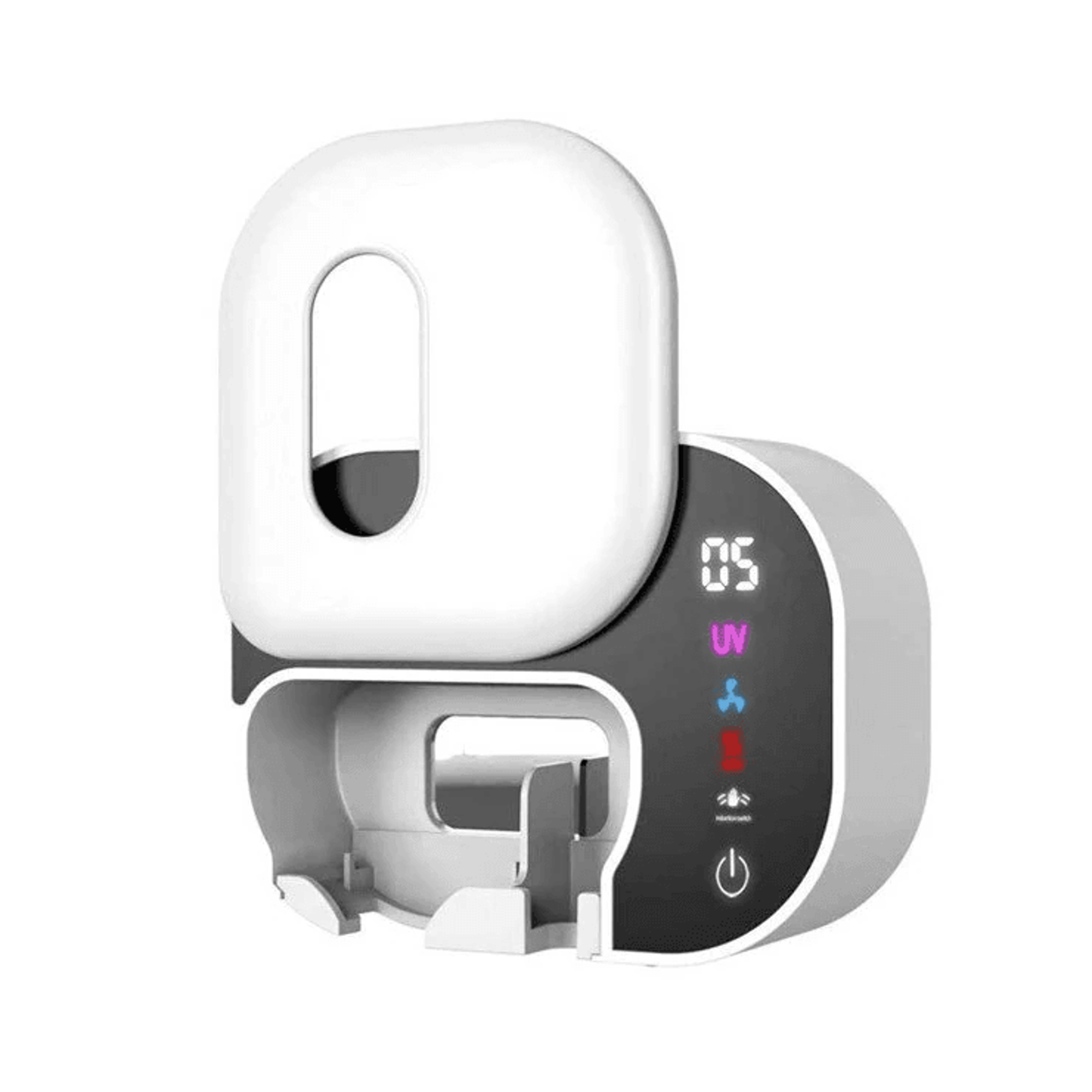 uvc toothbrush sterilizer with heating drying infrared sensor and led display
