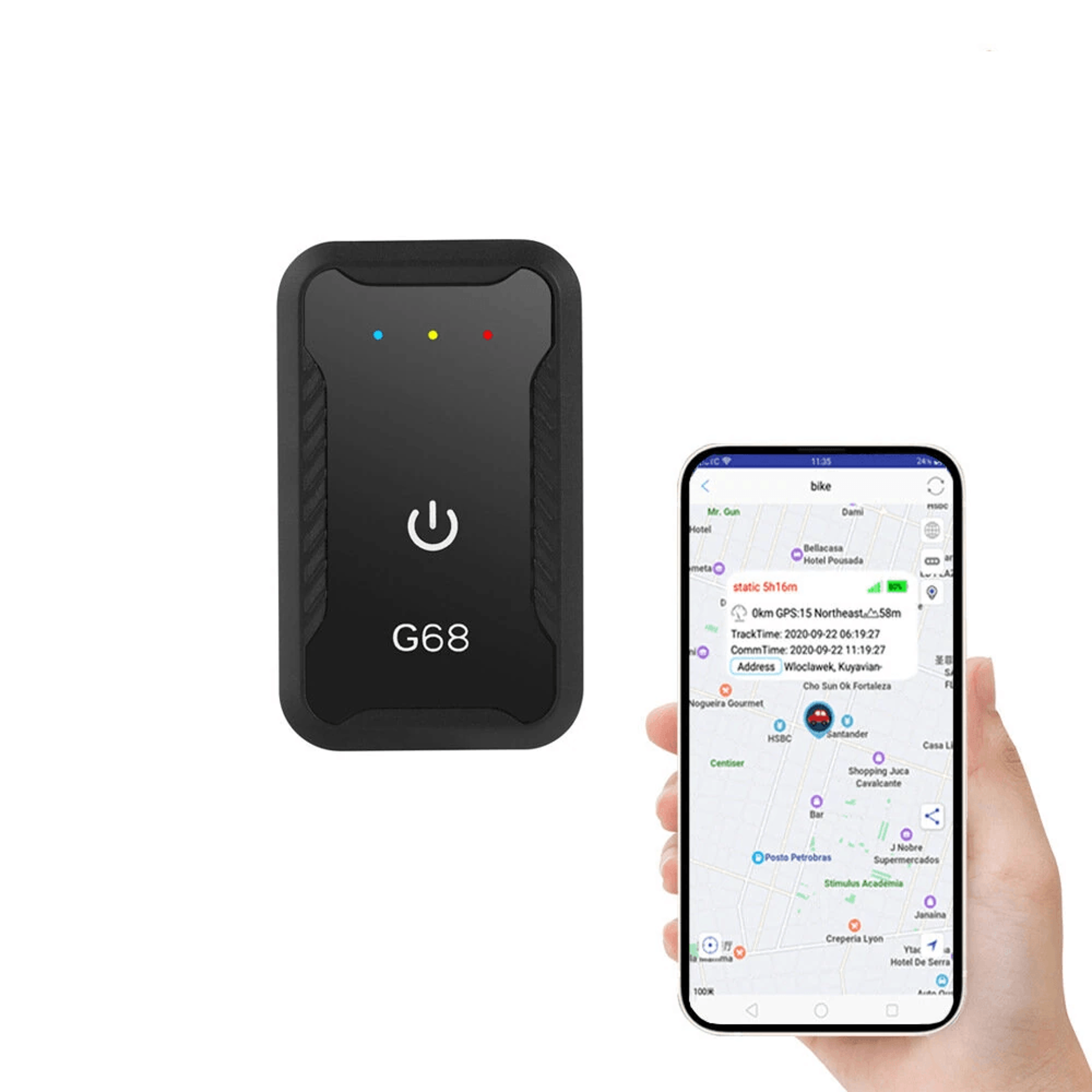 mini gps tracker with real time location geo fencing and day history