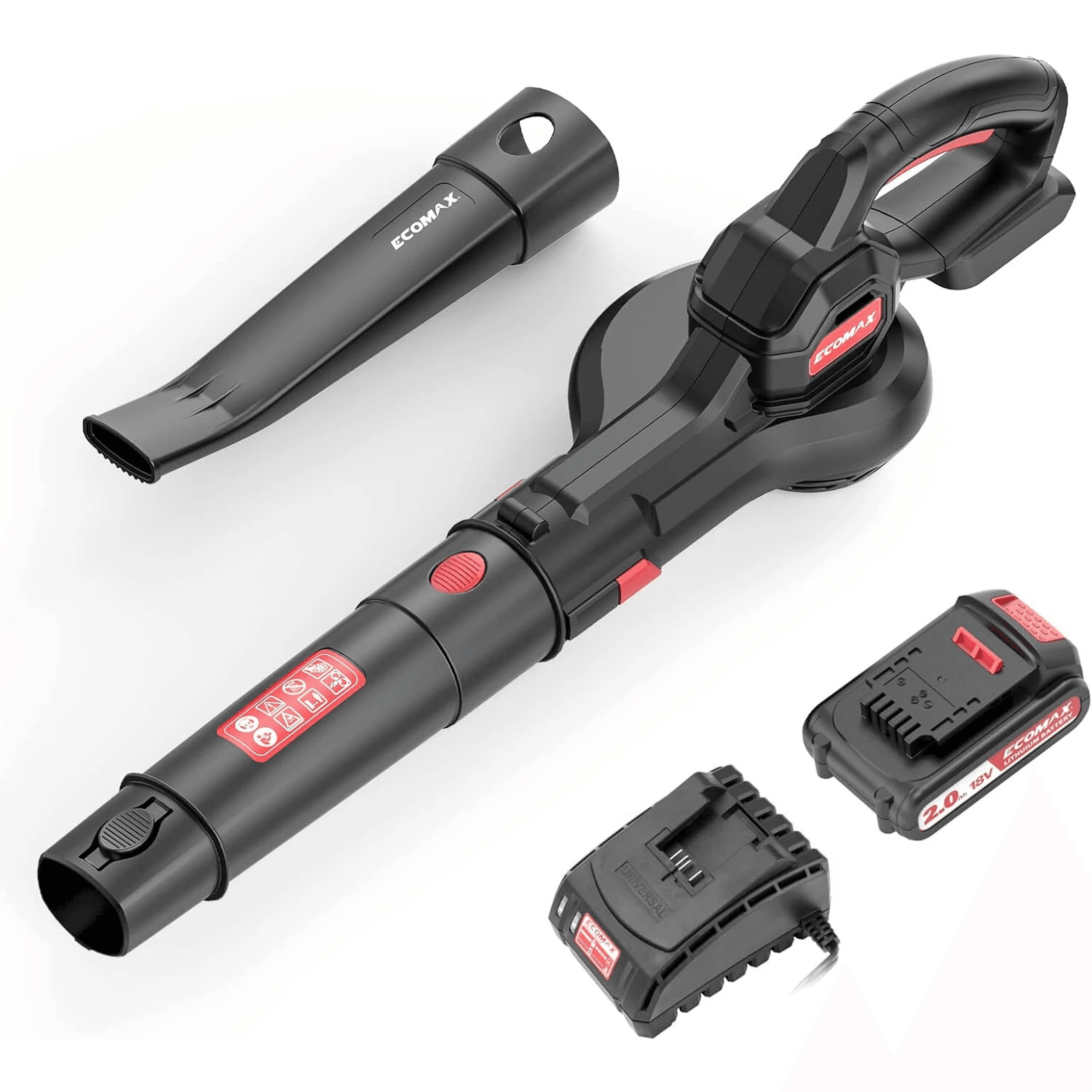 cordless electric leaf blower with battery and charger for yard cleaning and lawn care