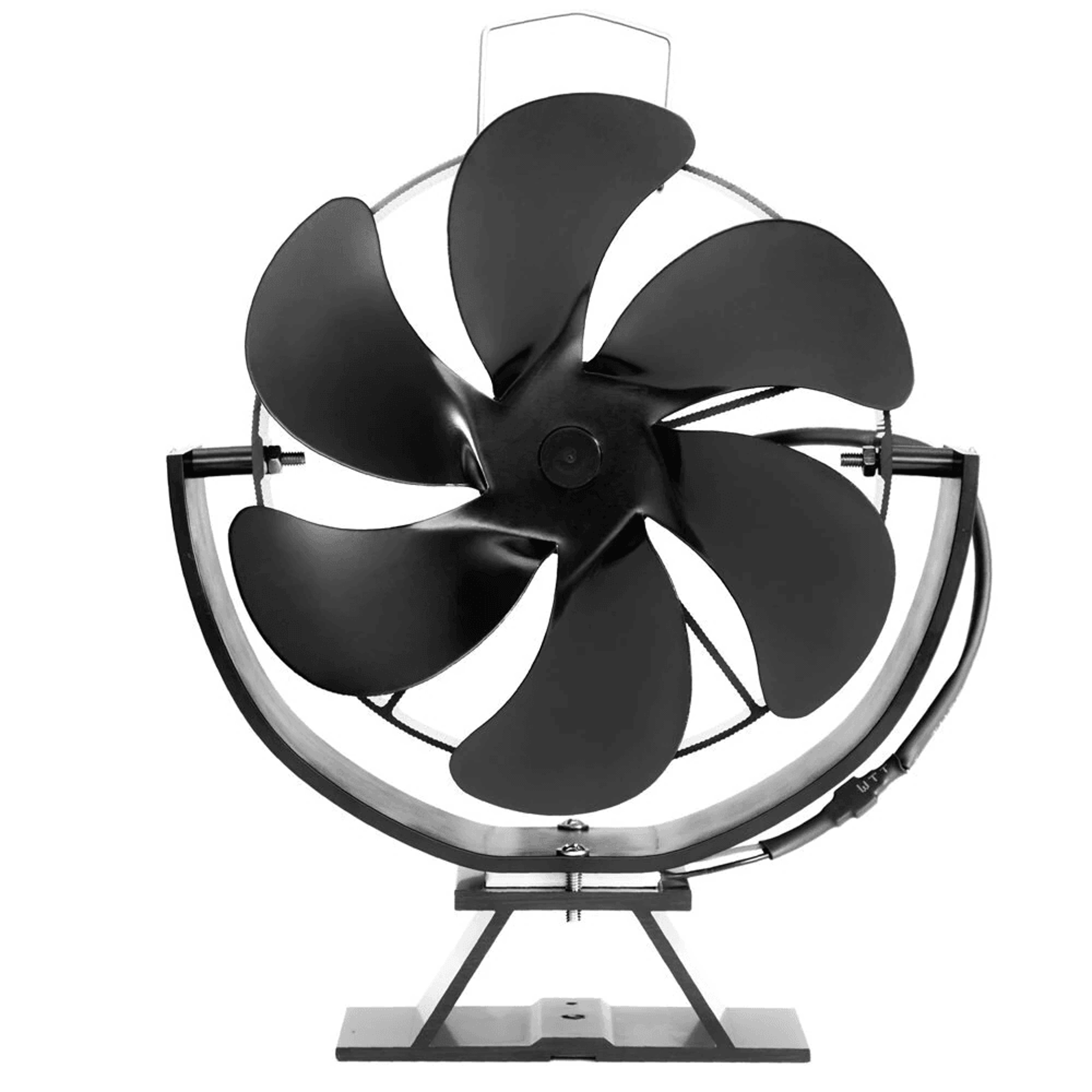 blade heat powered wood stove fan quiet log burner fan