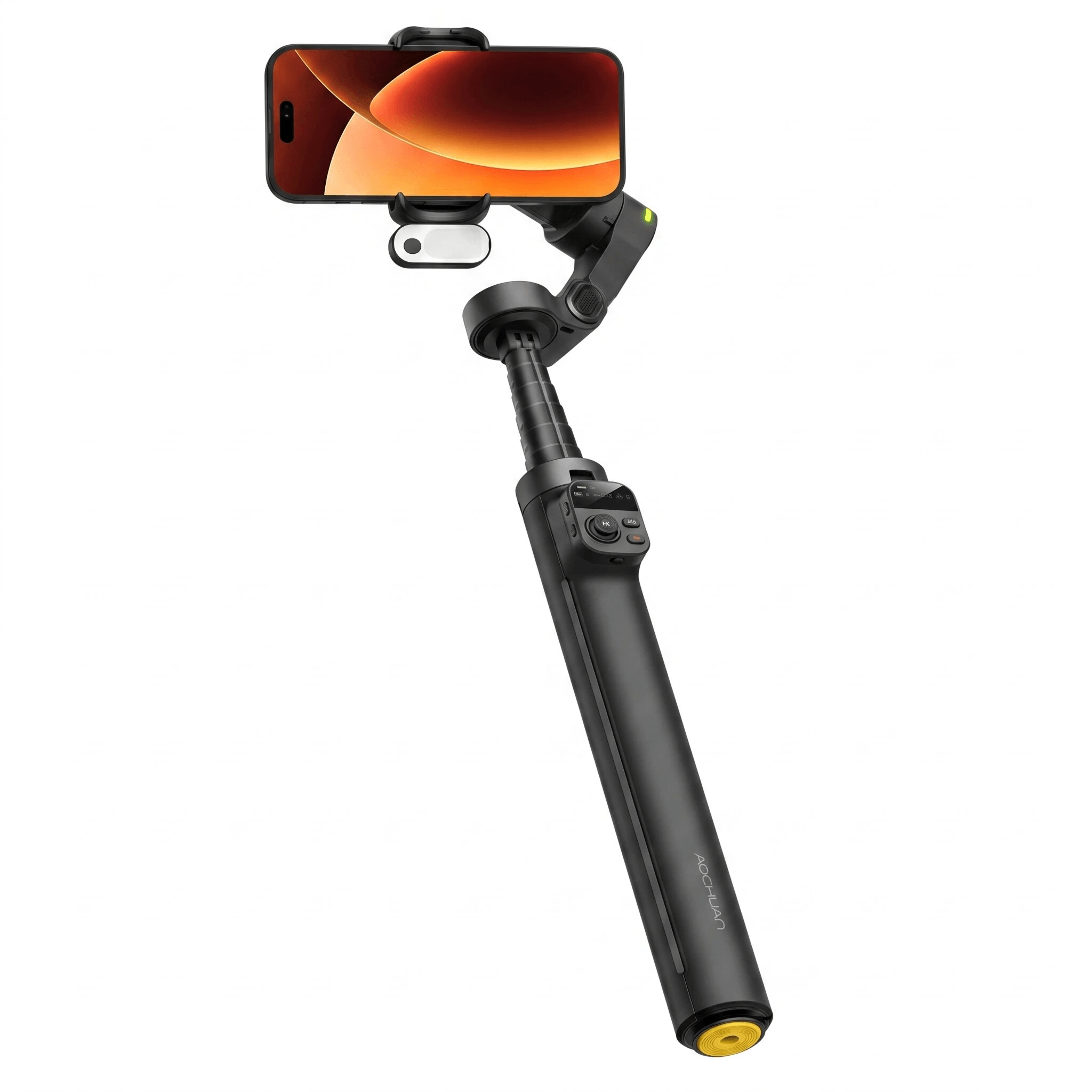 axis gimbal stabilizer with ai face tracking and extension pole