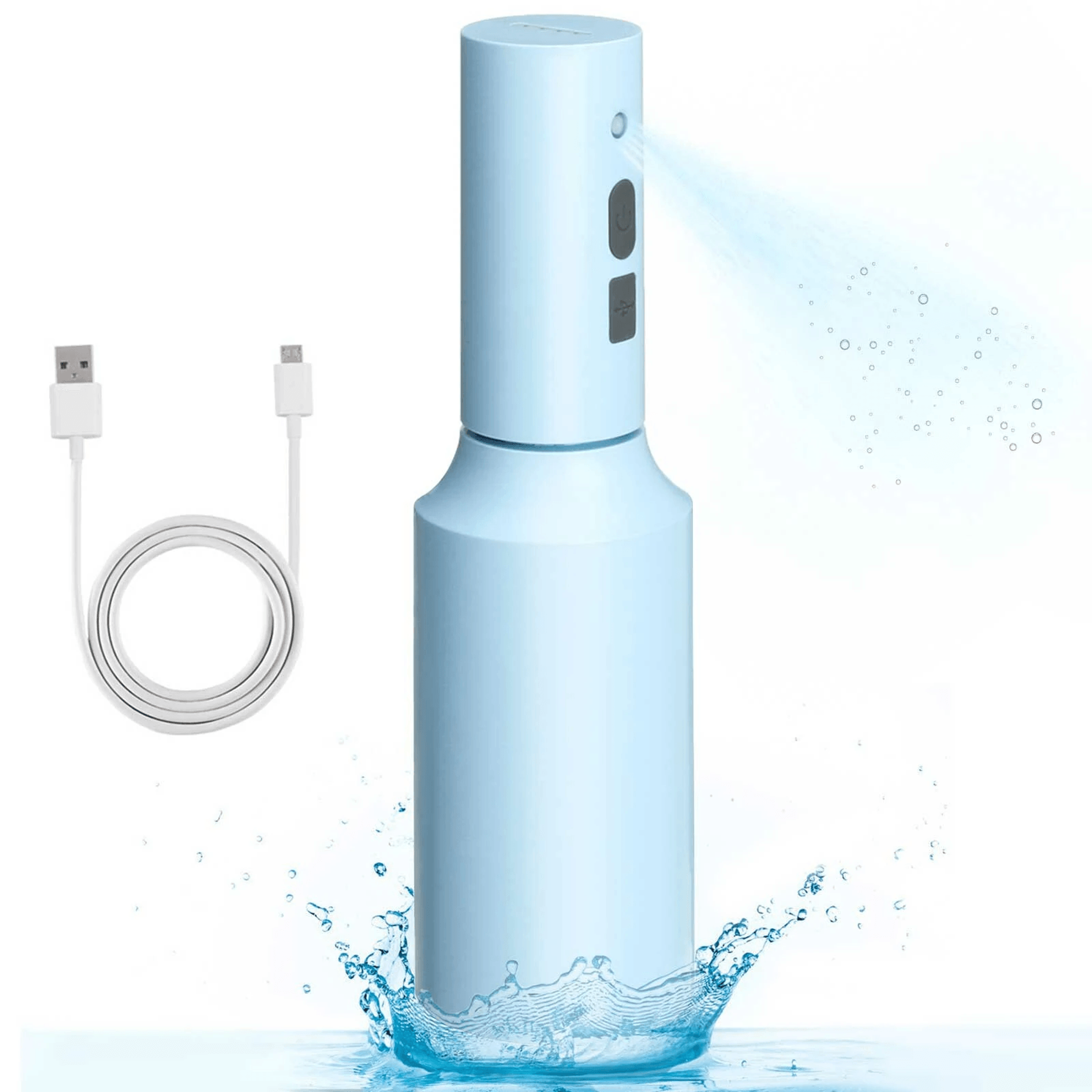sky blue handheld electric disinfectant sprayer usb charging hand sanitizer dispenser
