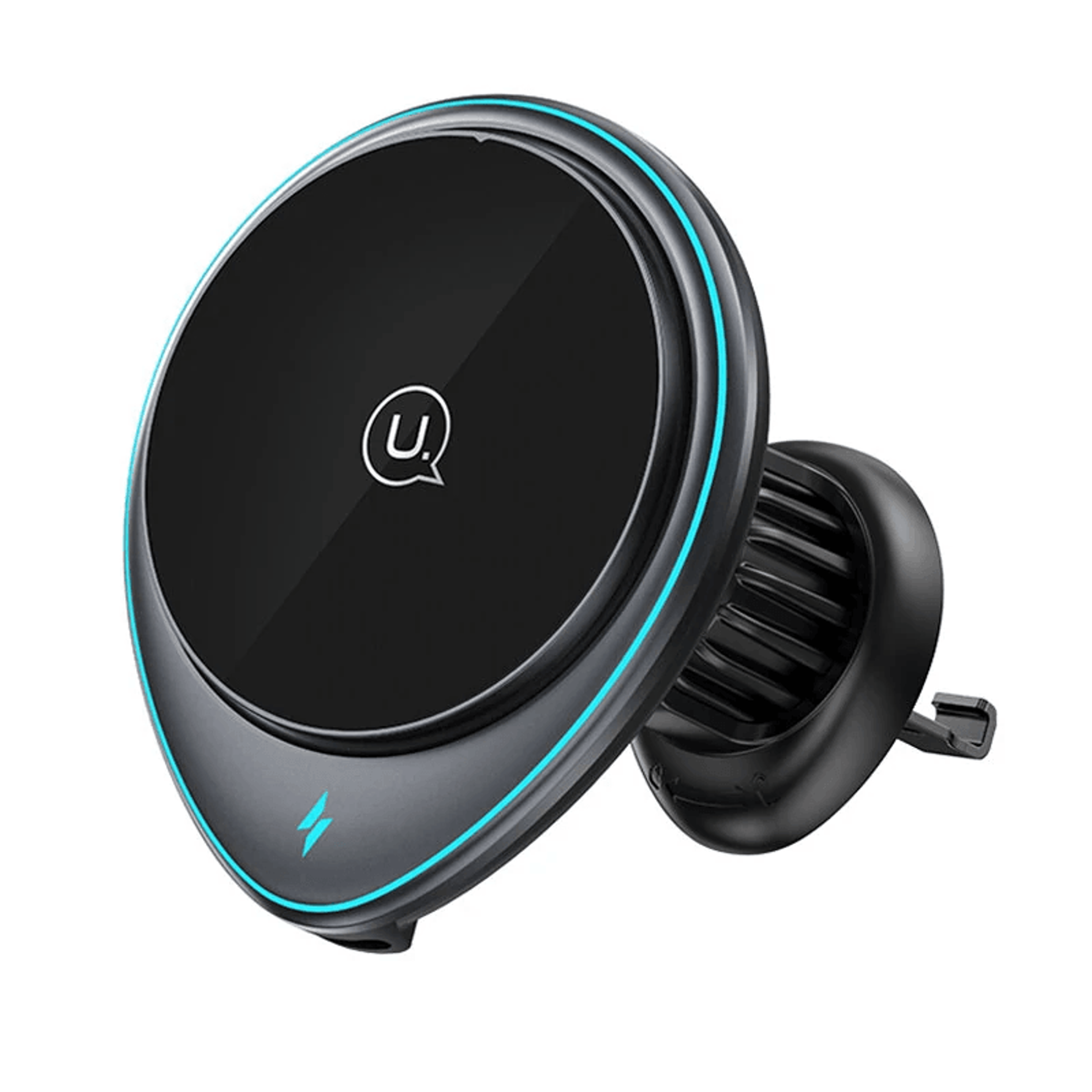 wireless magnetic car phone holder air vent mount stand grey