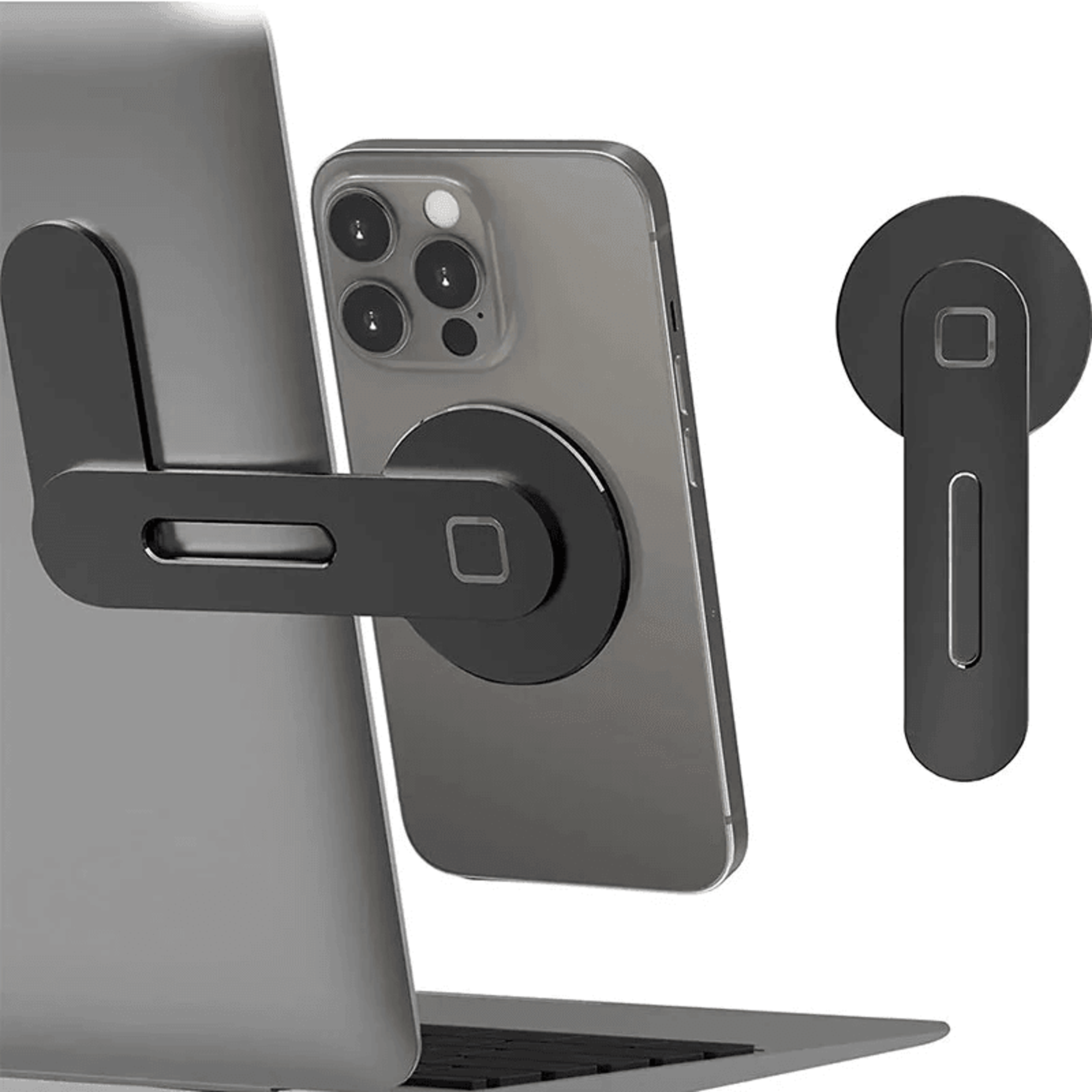 magnetic car mount aluminum alloy dual screen phone holder