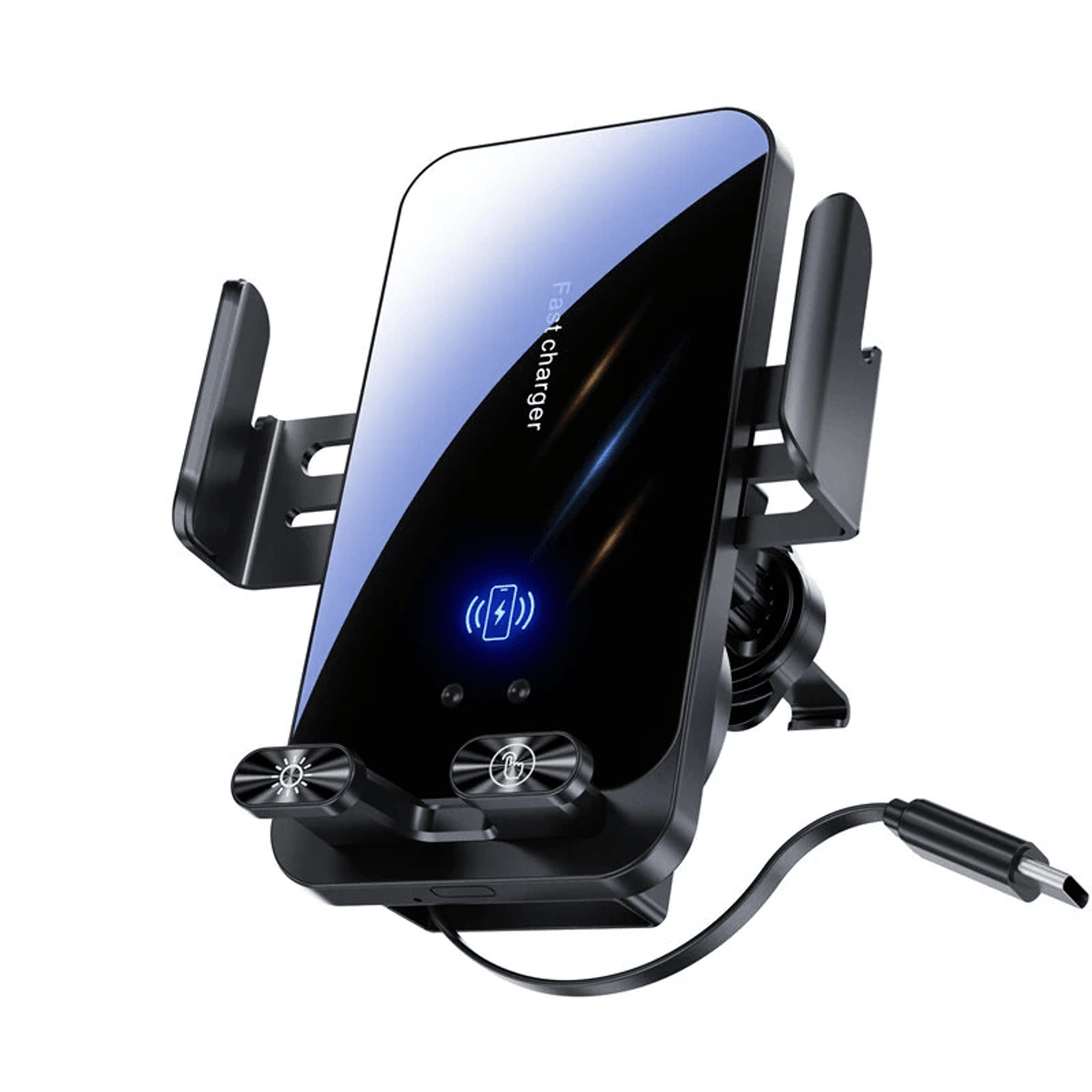 wireless car charger air vent mount holder with retractable cable