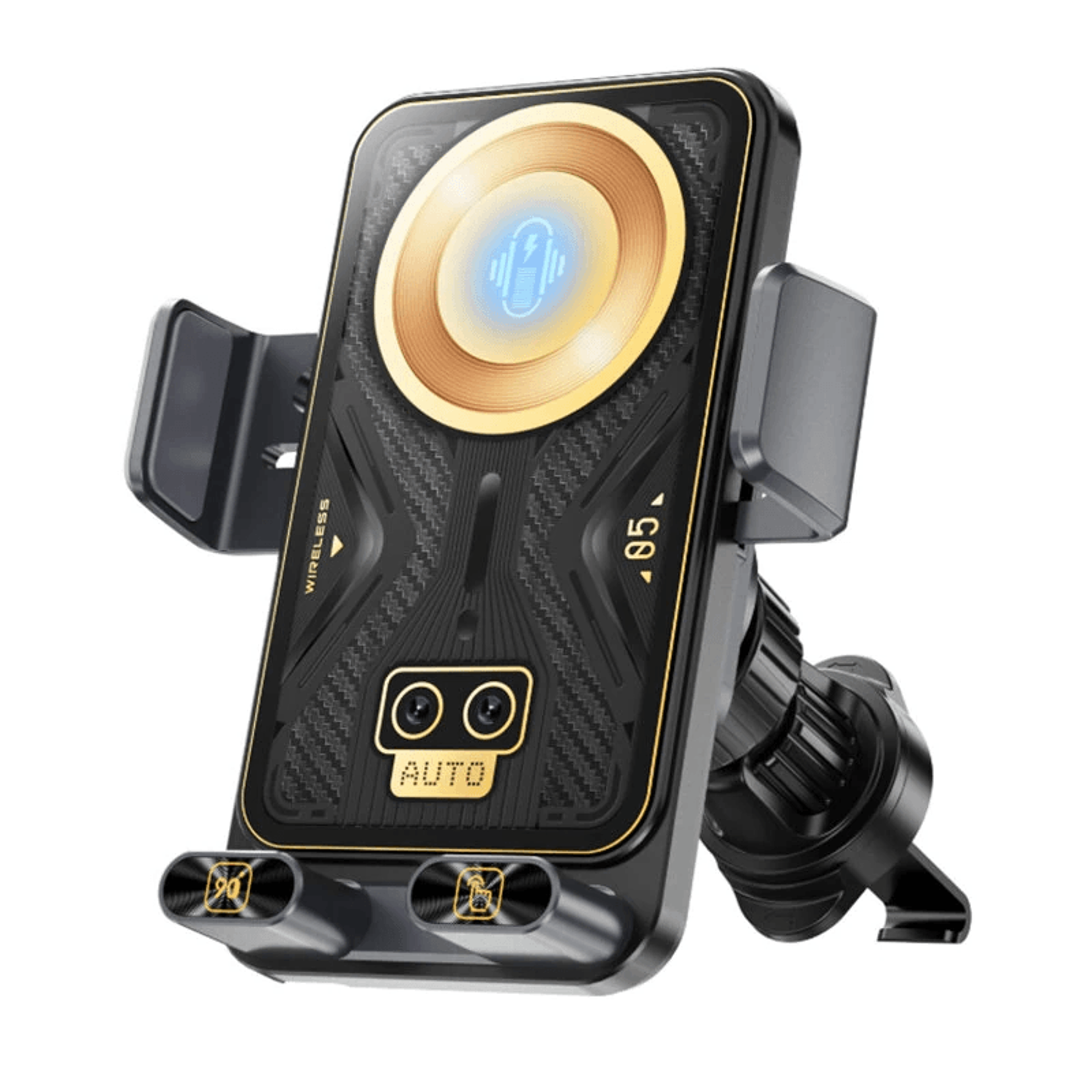 wireless charging car phone holder with infrared sensing and degree rotation