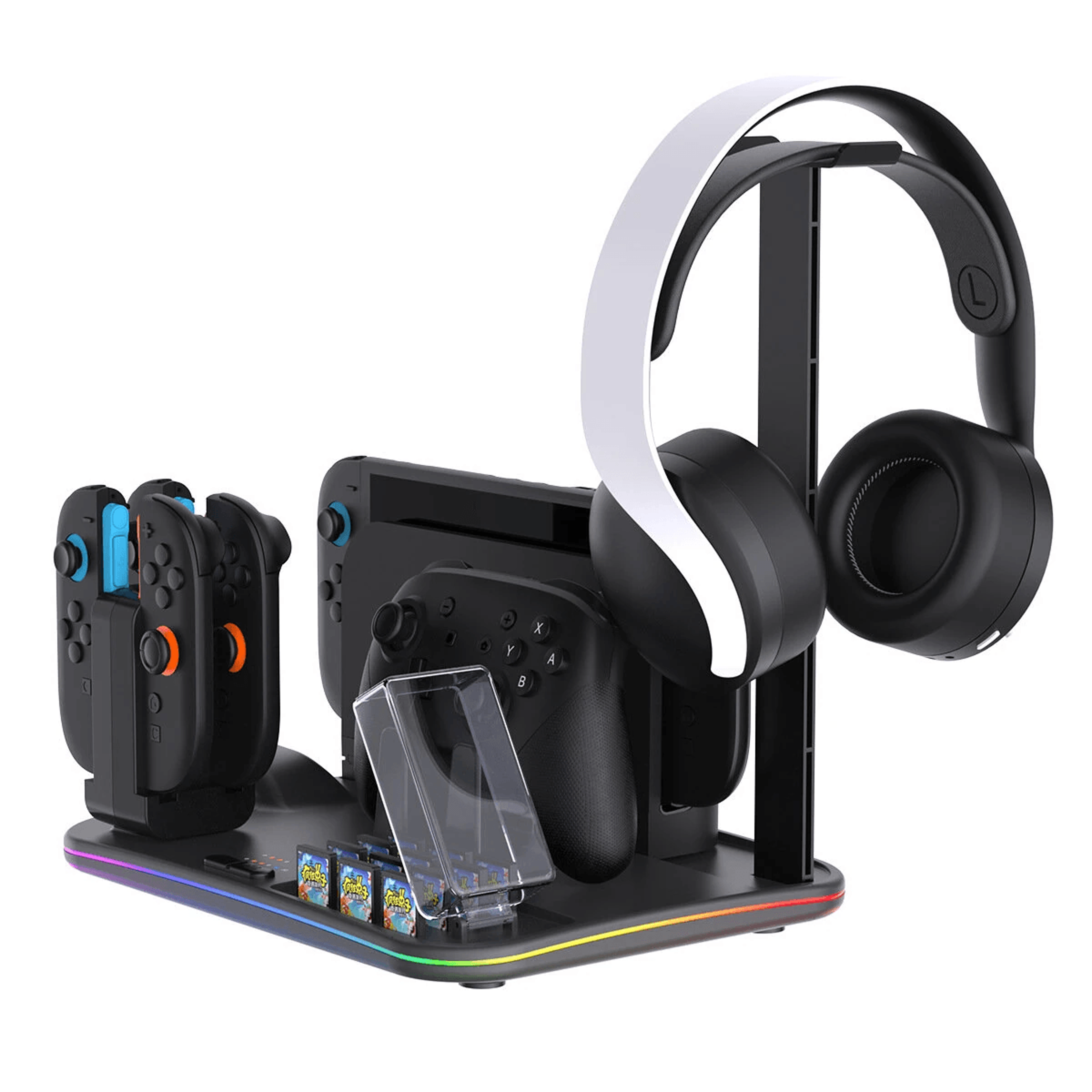 multi functional cooling and charging dock for console and controllers black