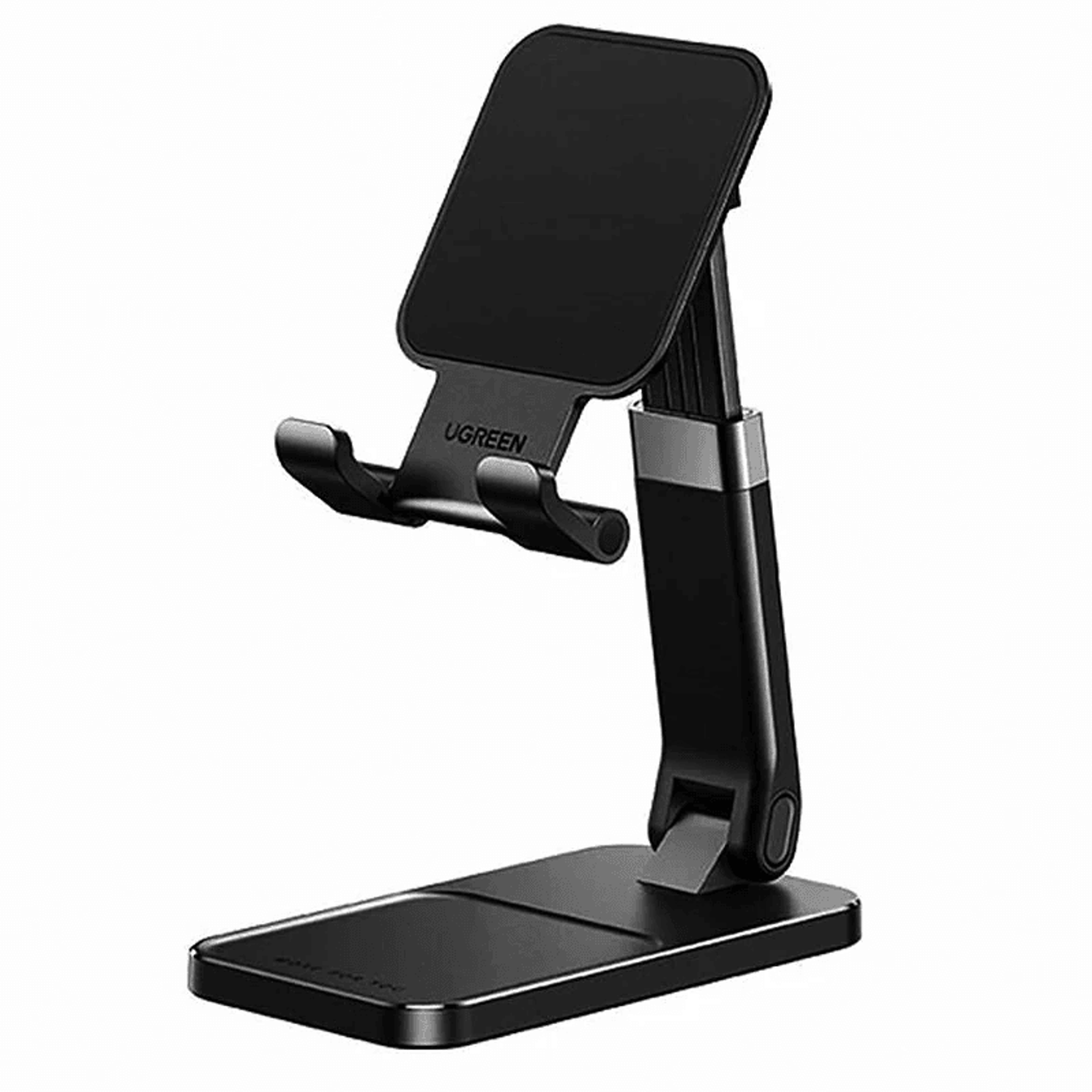 foldable height adjustable phone stand dark grey telescopic desktop holder
