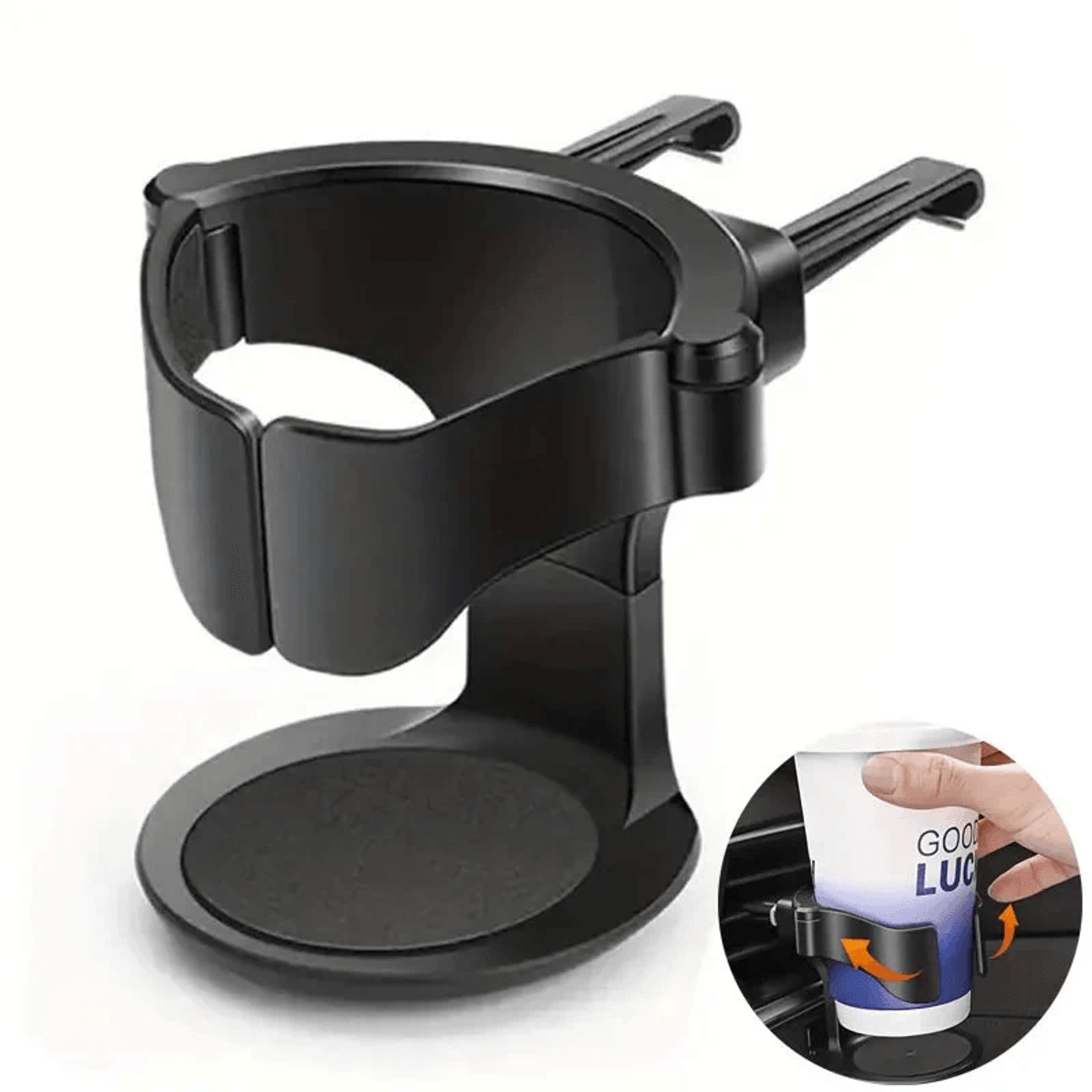 black abs car air vent drink cup holder stand