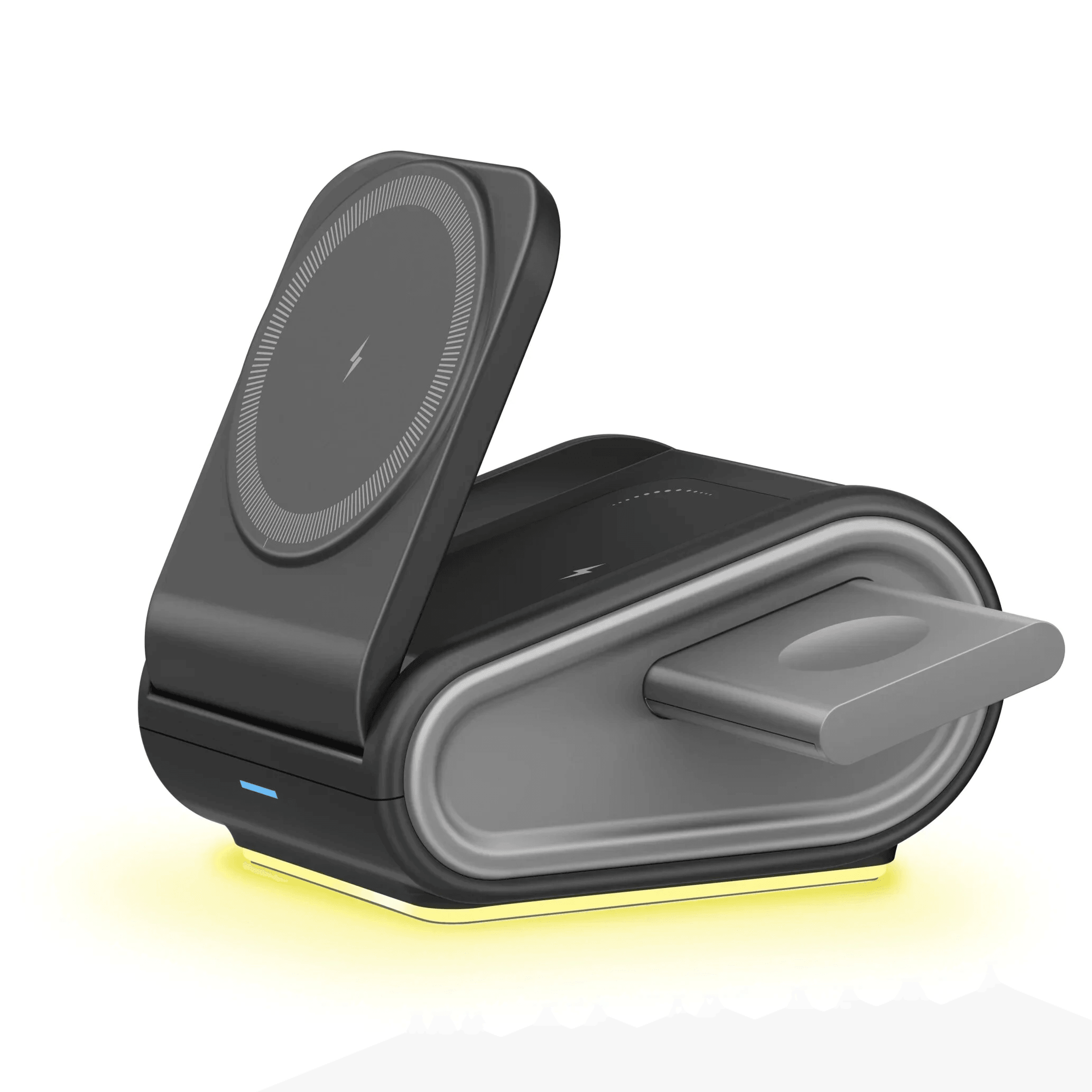 magnetic wireless charger stand with night light