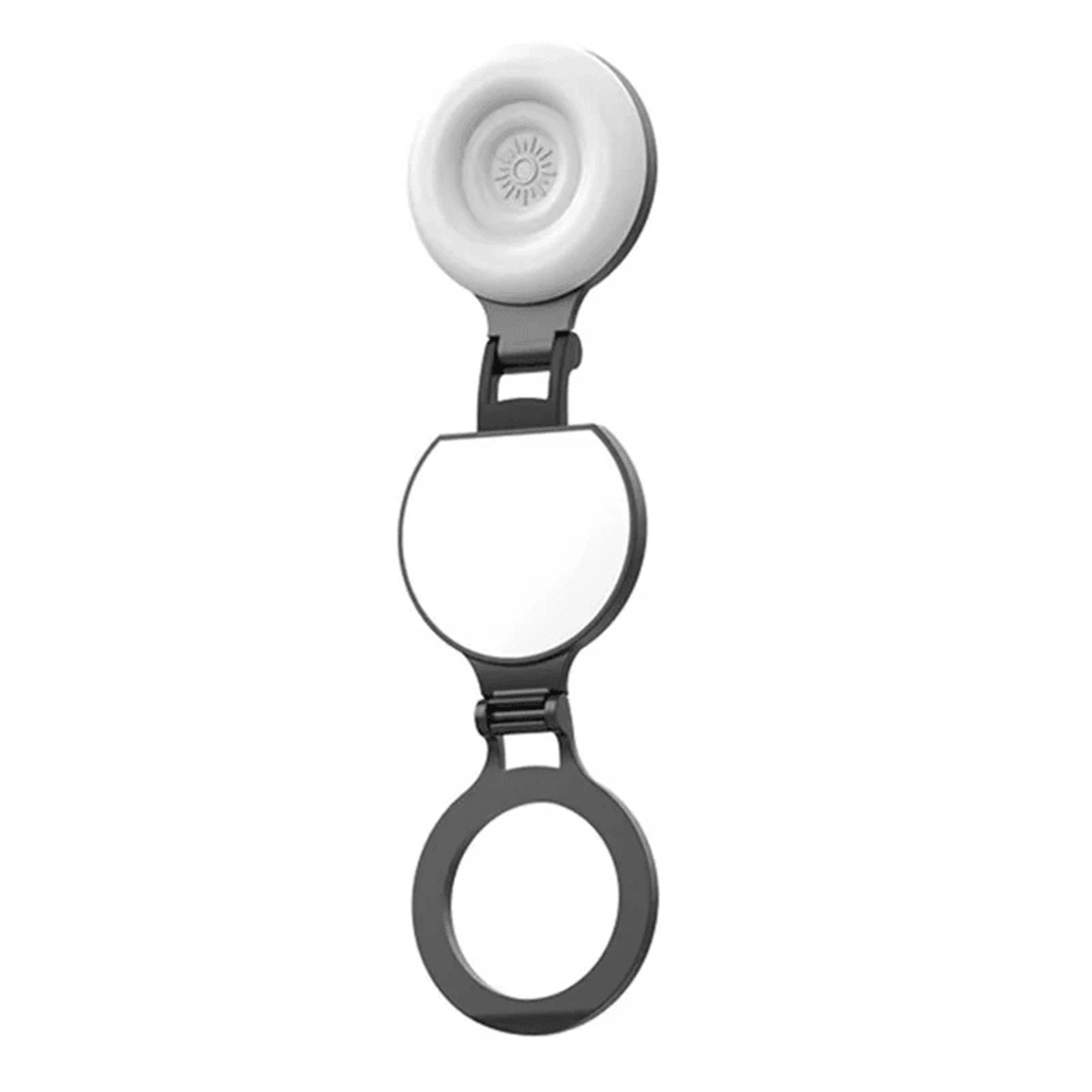 foldable magnetic phone light with stand and double sided mirror