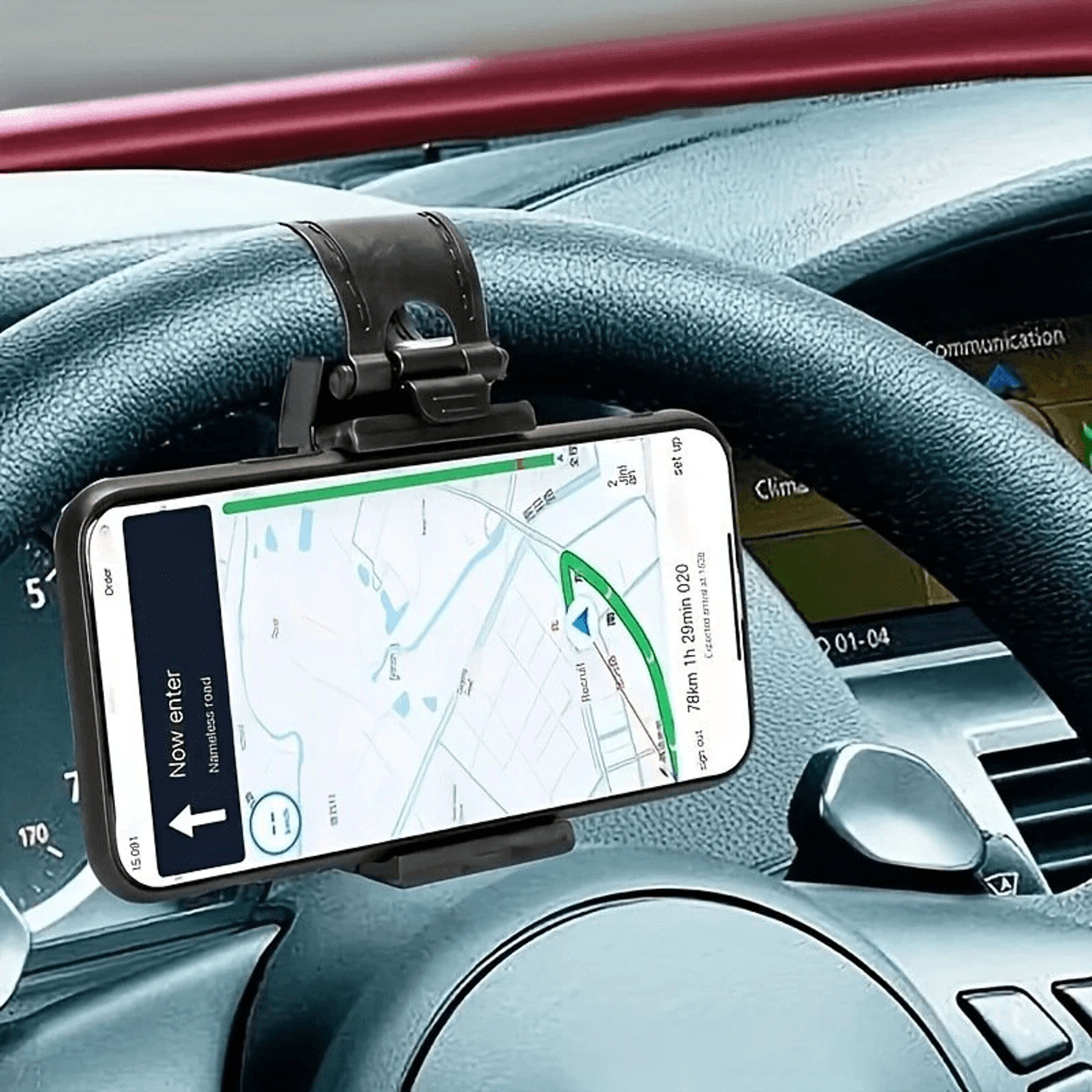 adjustable steering wheel phone holder mount bracket support