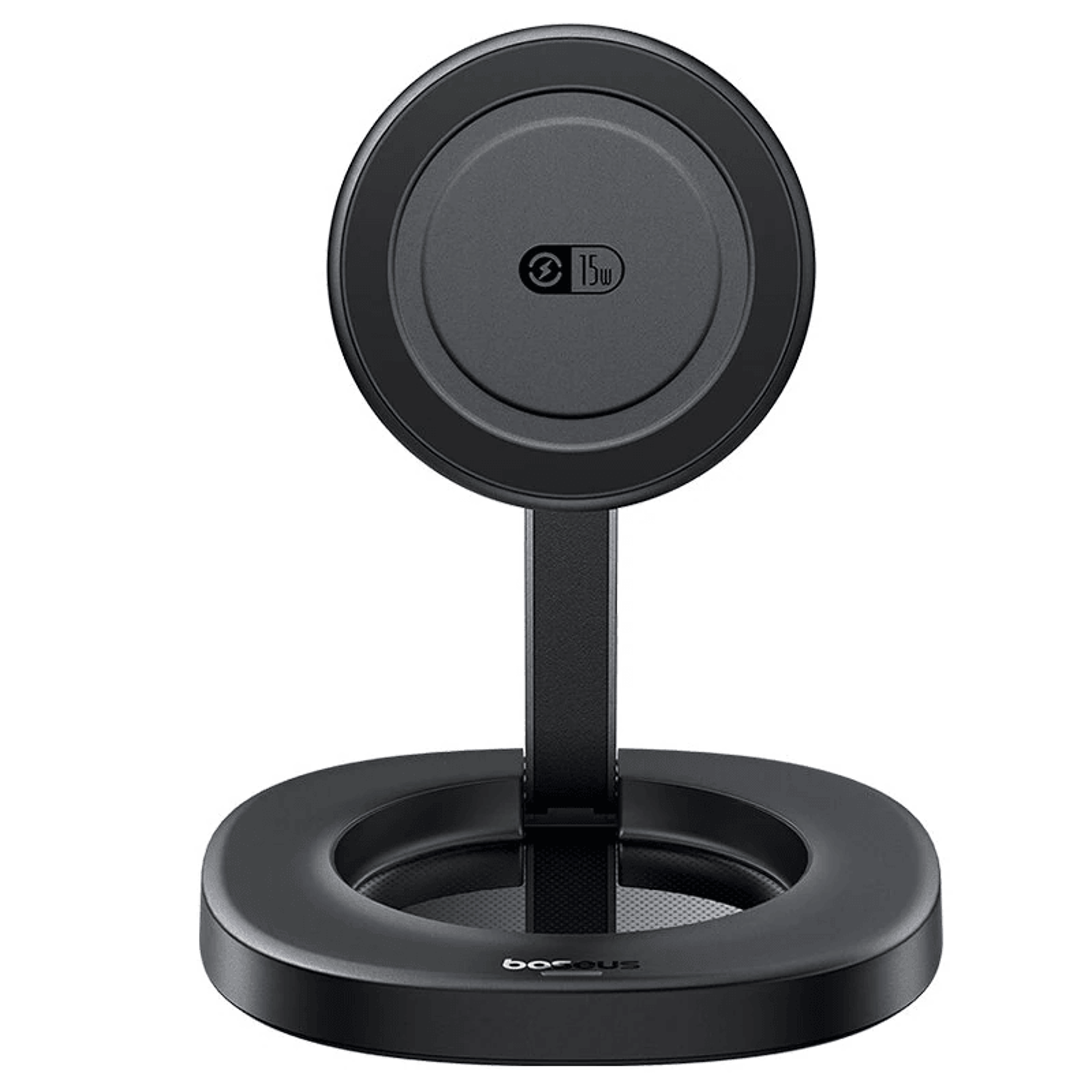 magnetic wireless charger stand with foldable dual axis adjustable design