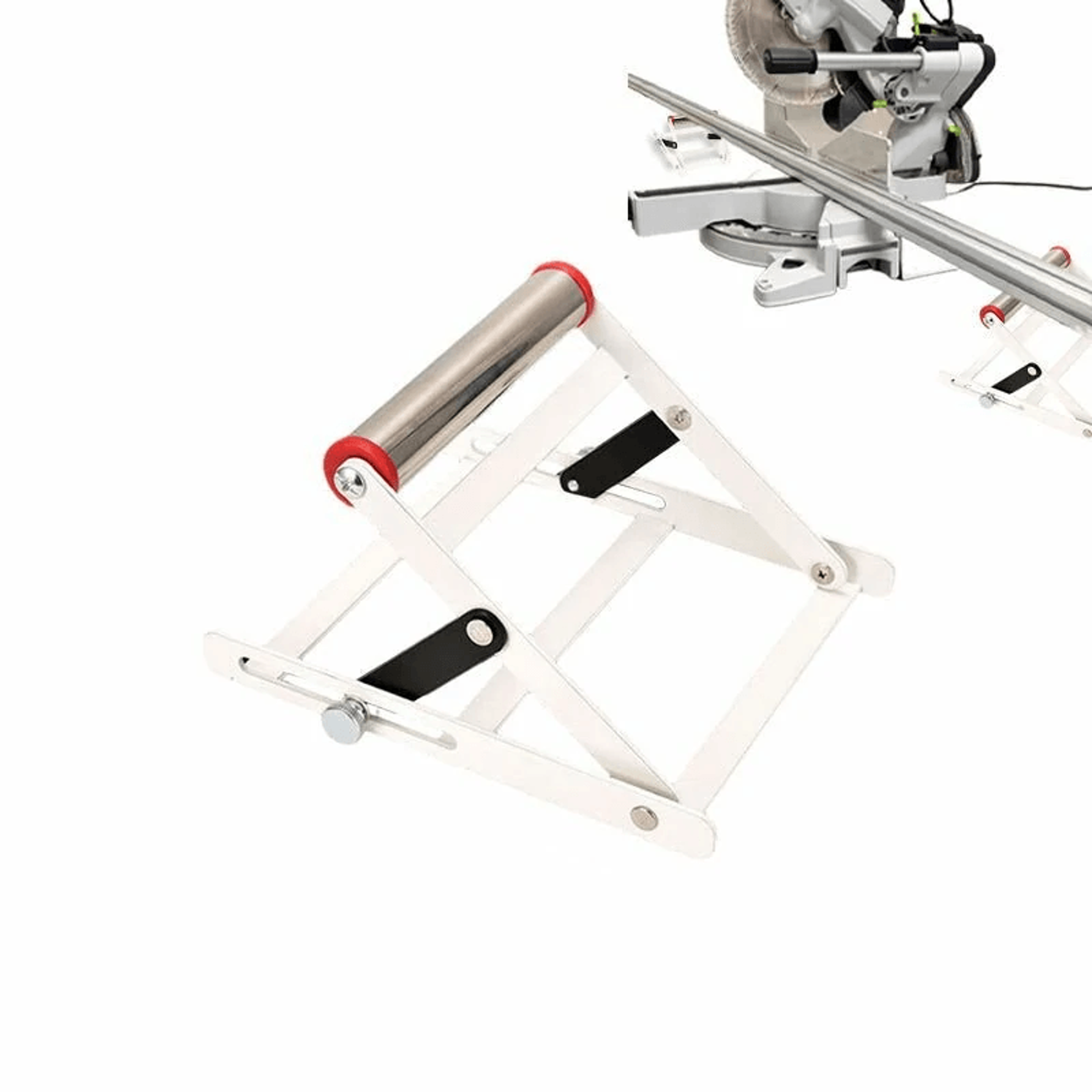 adjustable cutting machine support stand with foldable wheel support