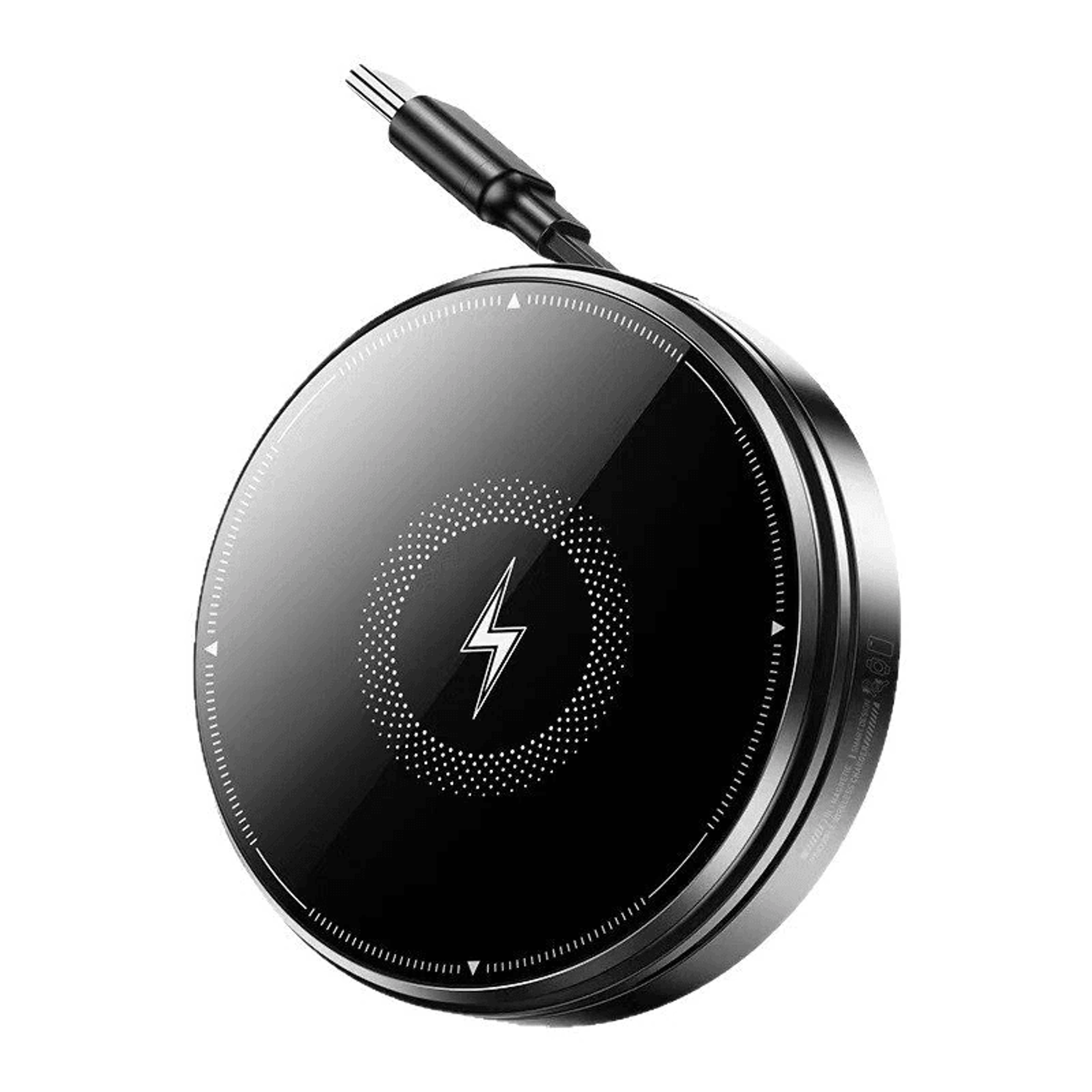 magnetic wireless charger with retractable type c cable and phone charging