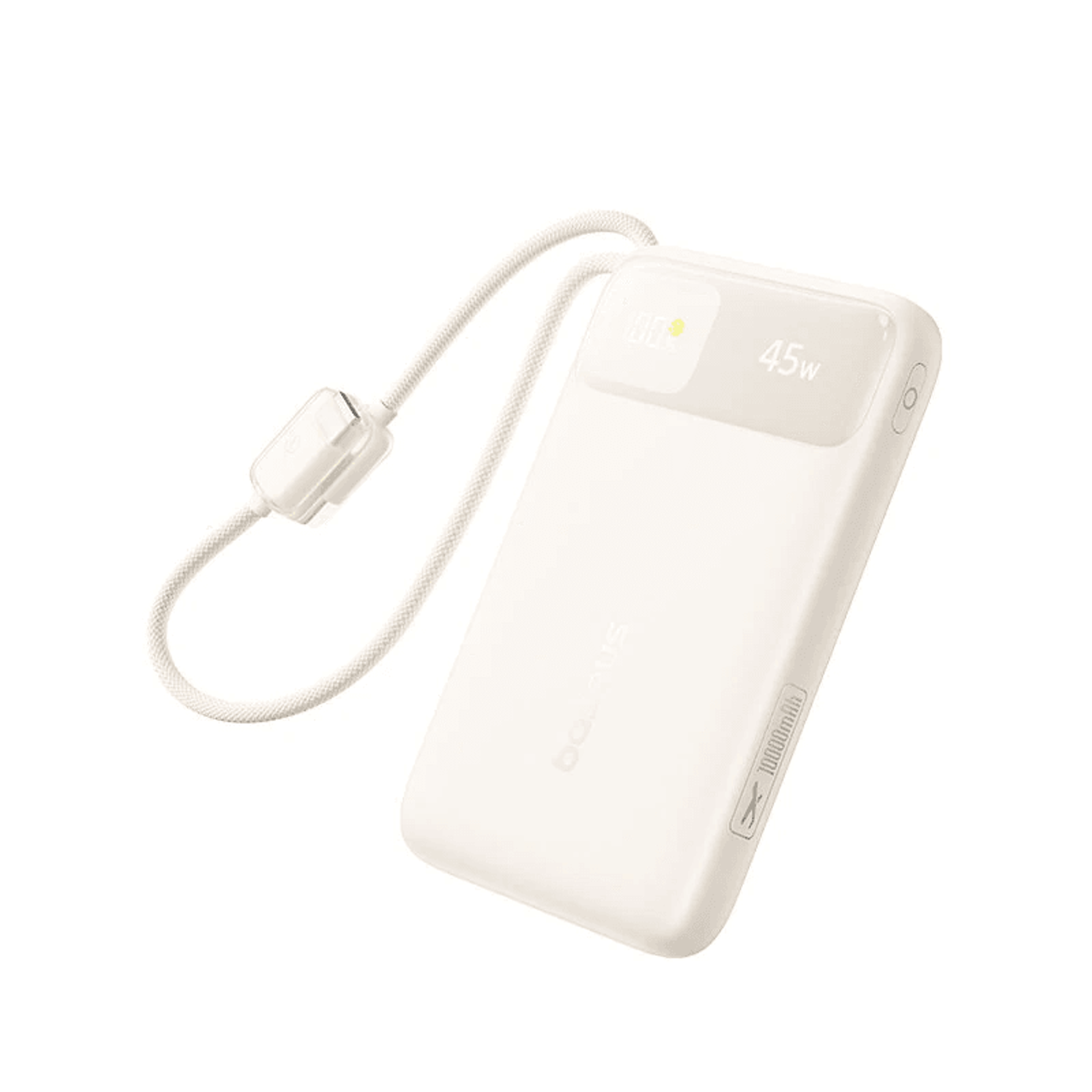 fast charging power bank with integrated usb c and ip cables