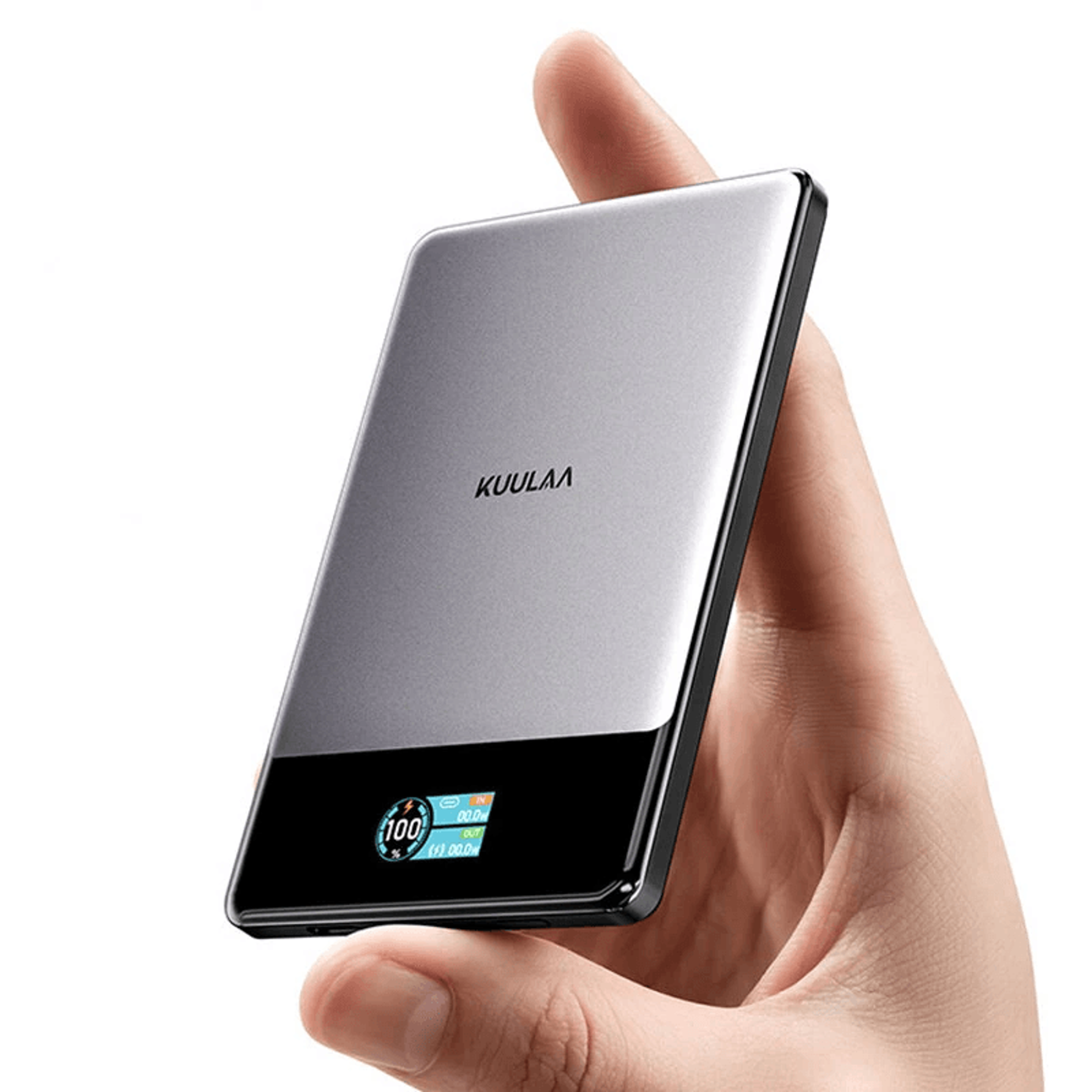 magnetic wireless power bank with charging and dynamic digital display