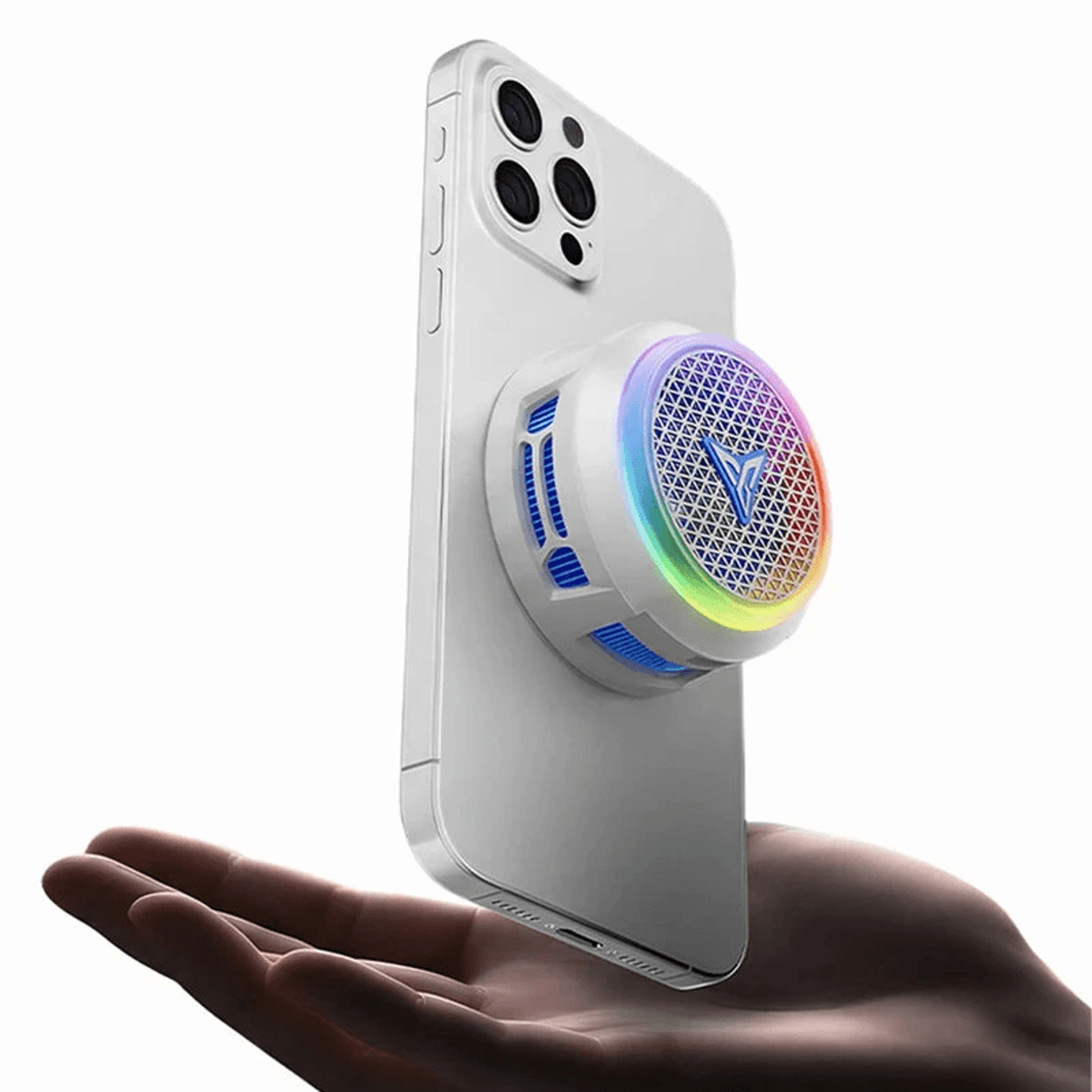 magnetic phone cooler with smart temperature control rgb lighting and low noise
