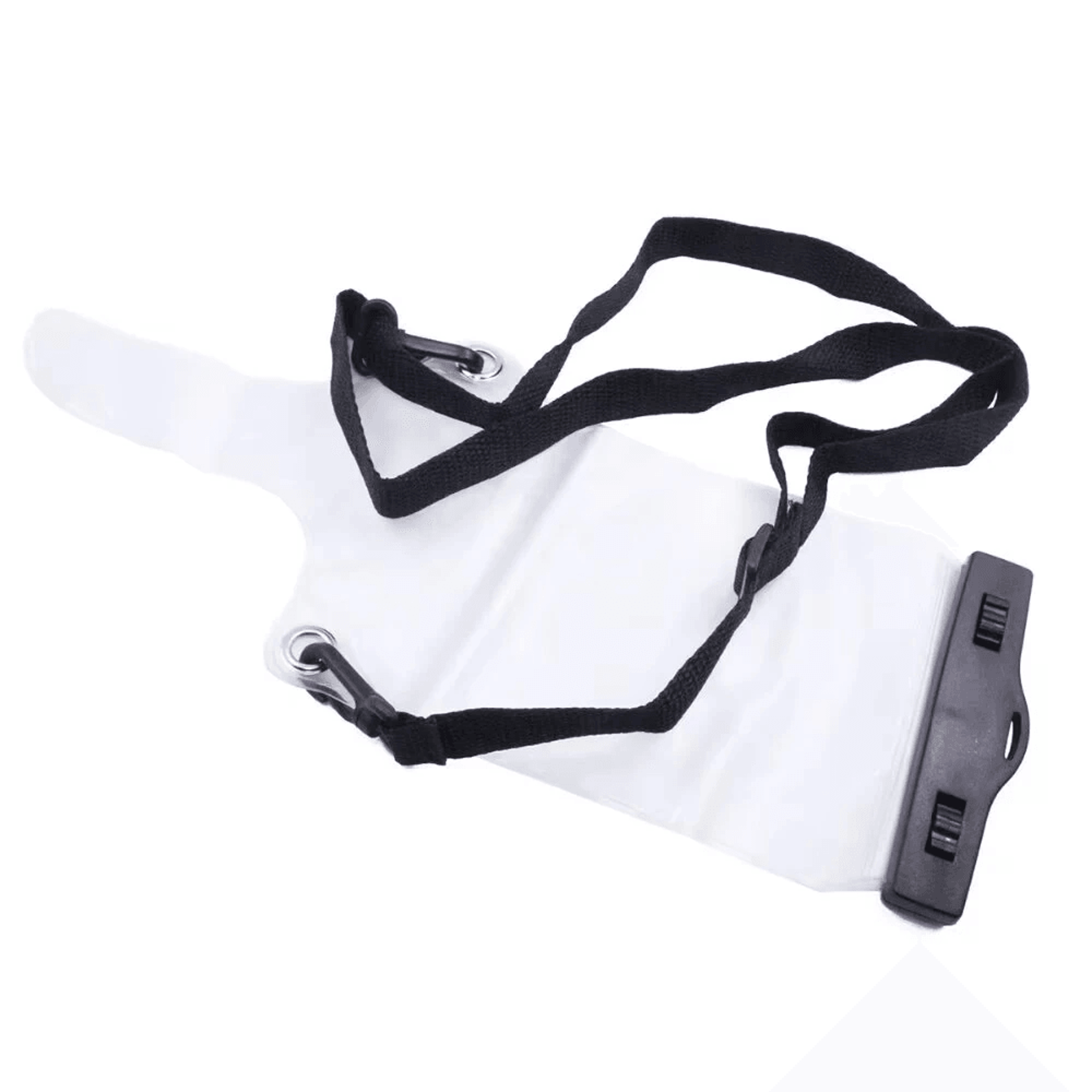 waterproof walkie talkie pouch transparent matte pvc protective case with adjustable shoulder strap