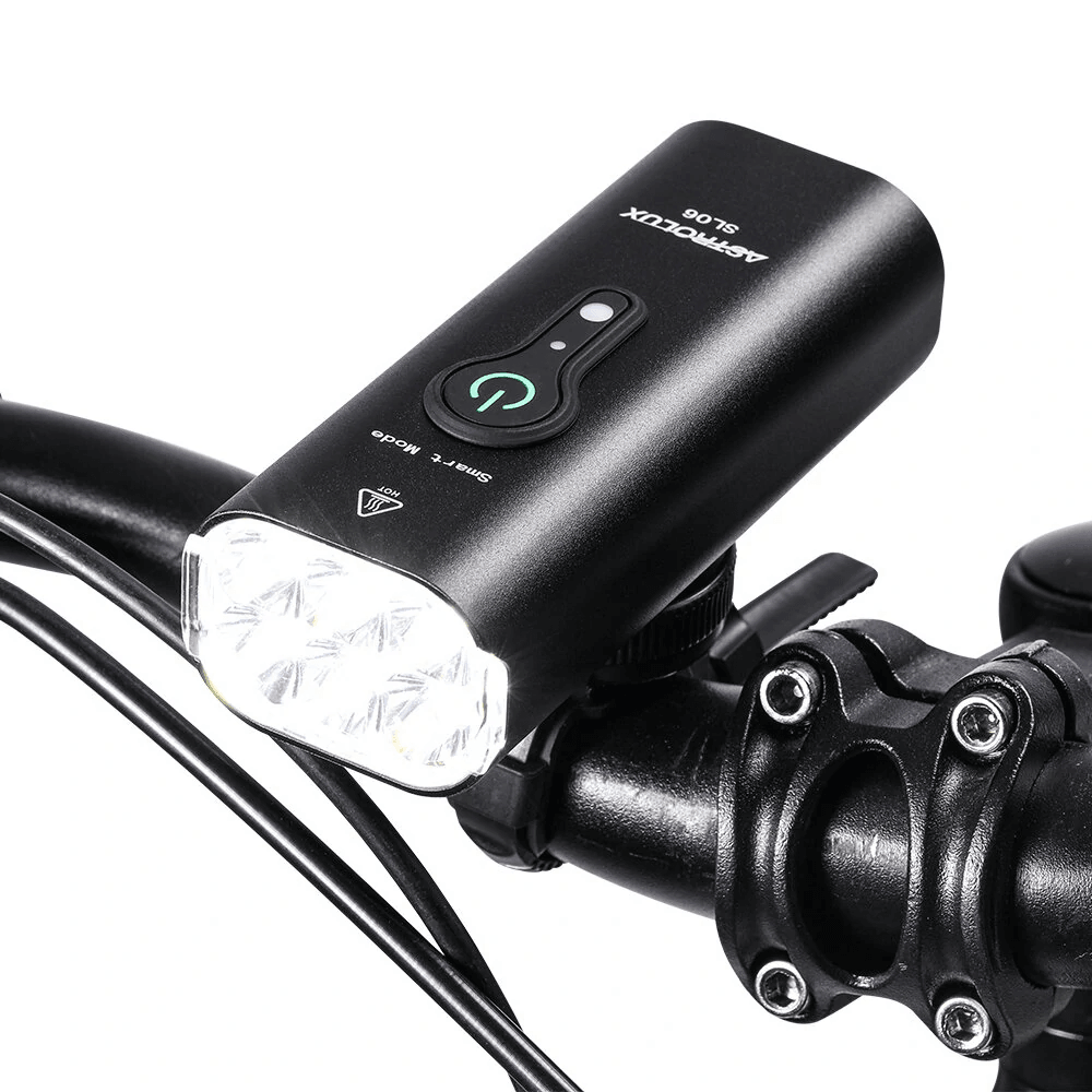 bike headlight with smart sensing type c charging and waterproofing