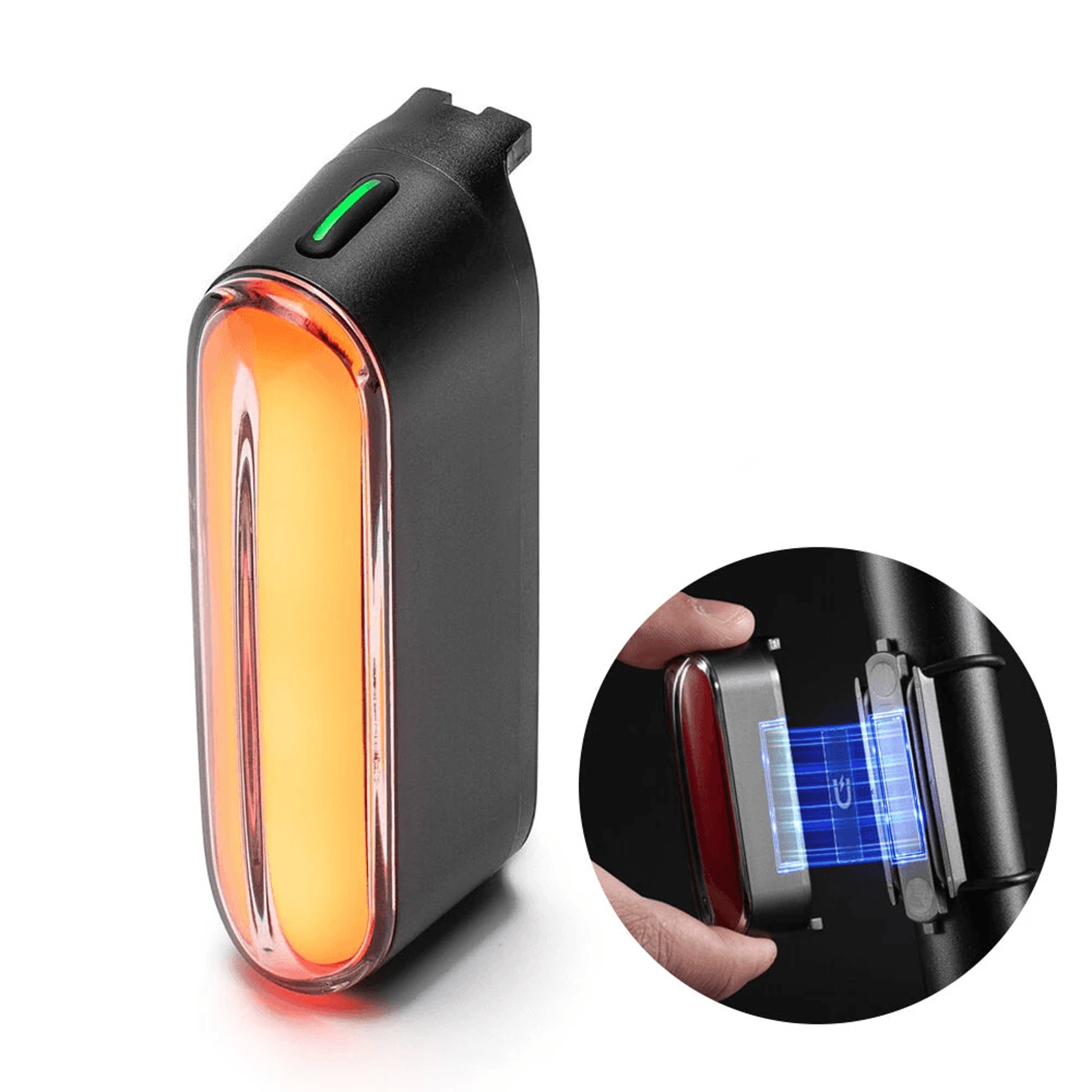 smart magnetic bicycle taillight with brake sensor and lighting modes
