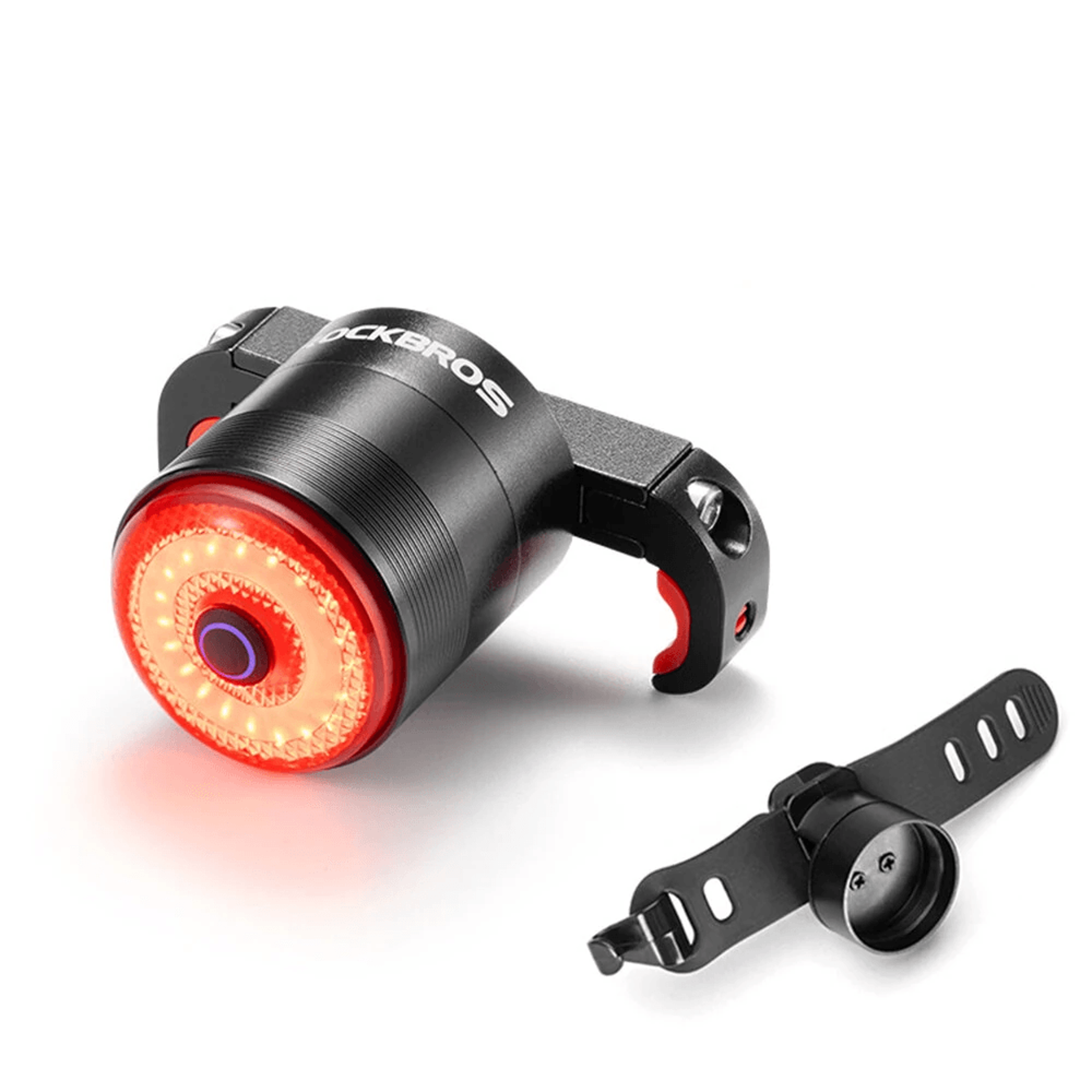 mini smart bike taillight with brake sensing type c charging and light modes