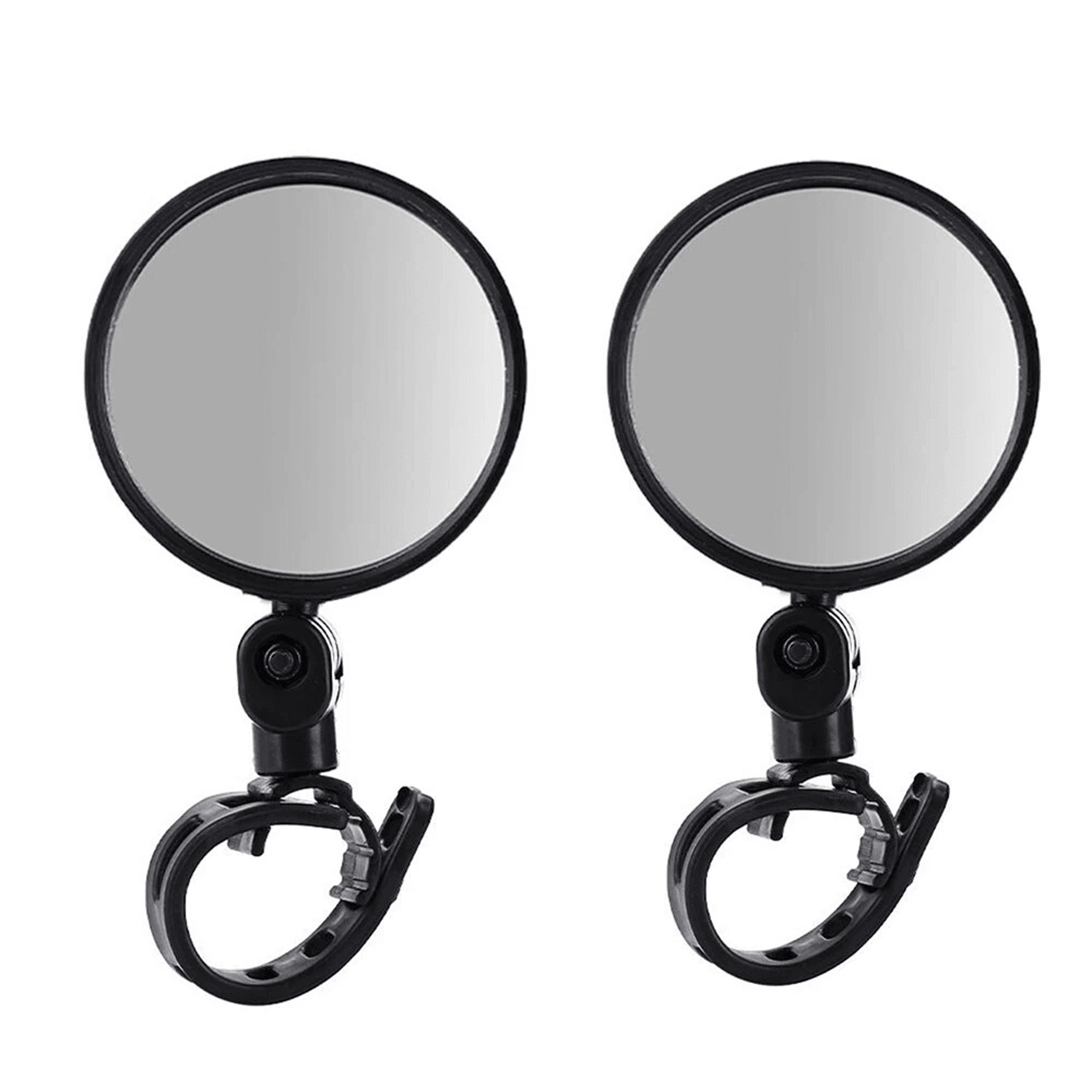 adjustable bicycle rearview mirror set with convex wide angle view