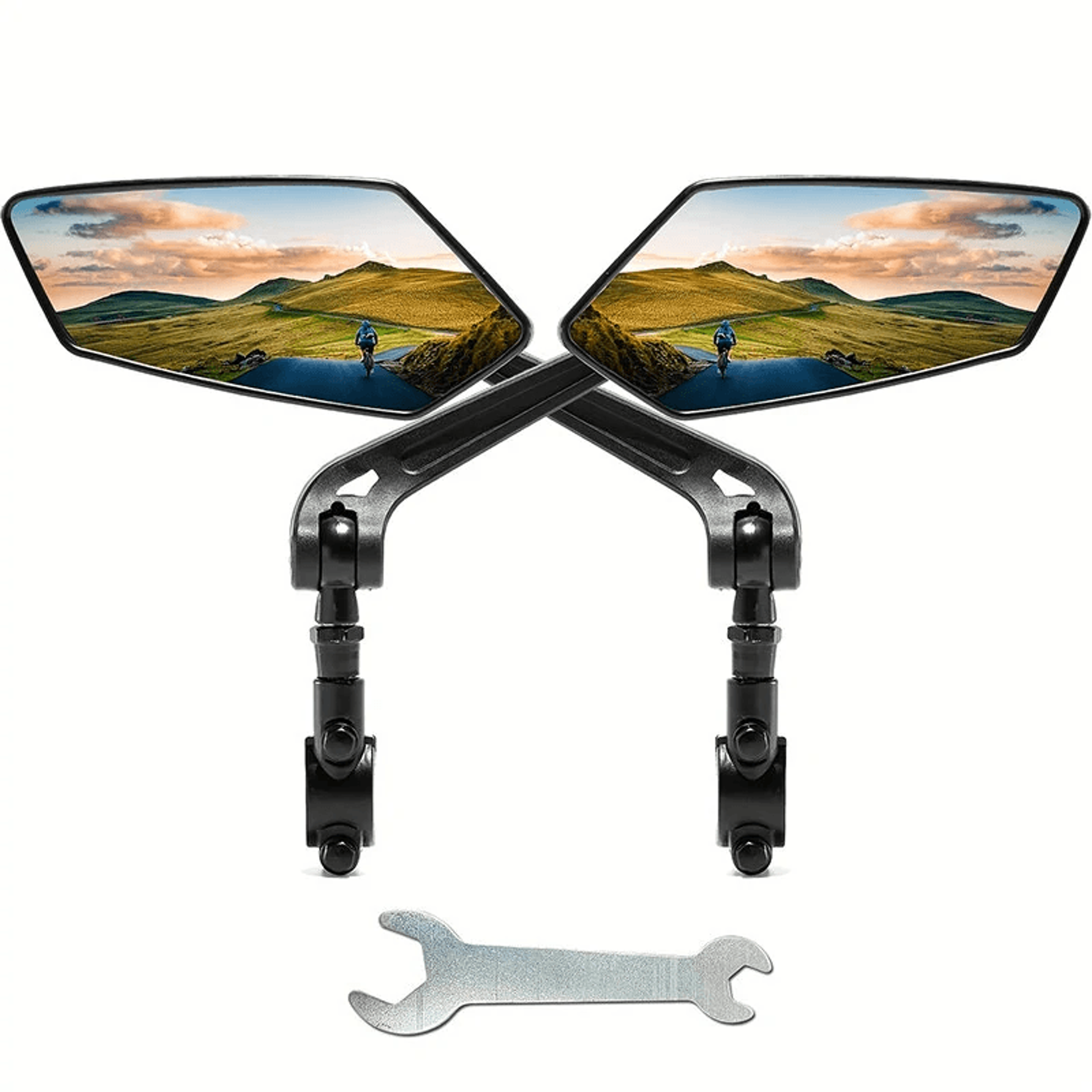 bike handlebar mirrors with adjustable glass rear view