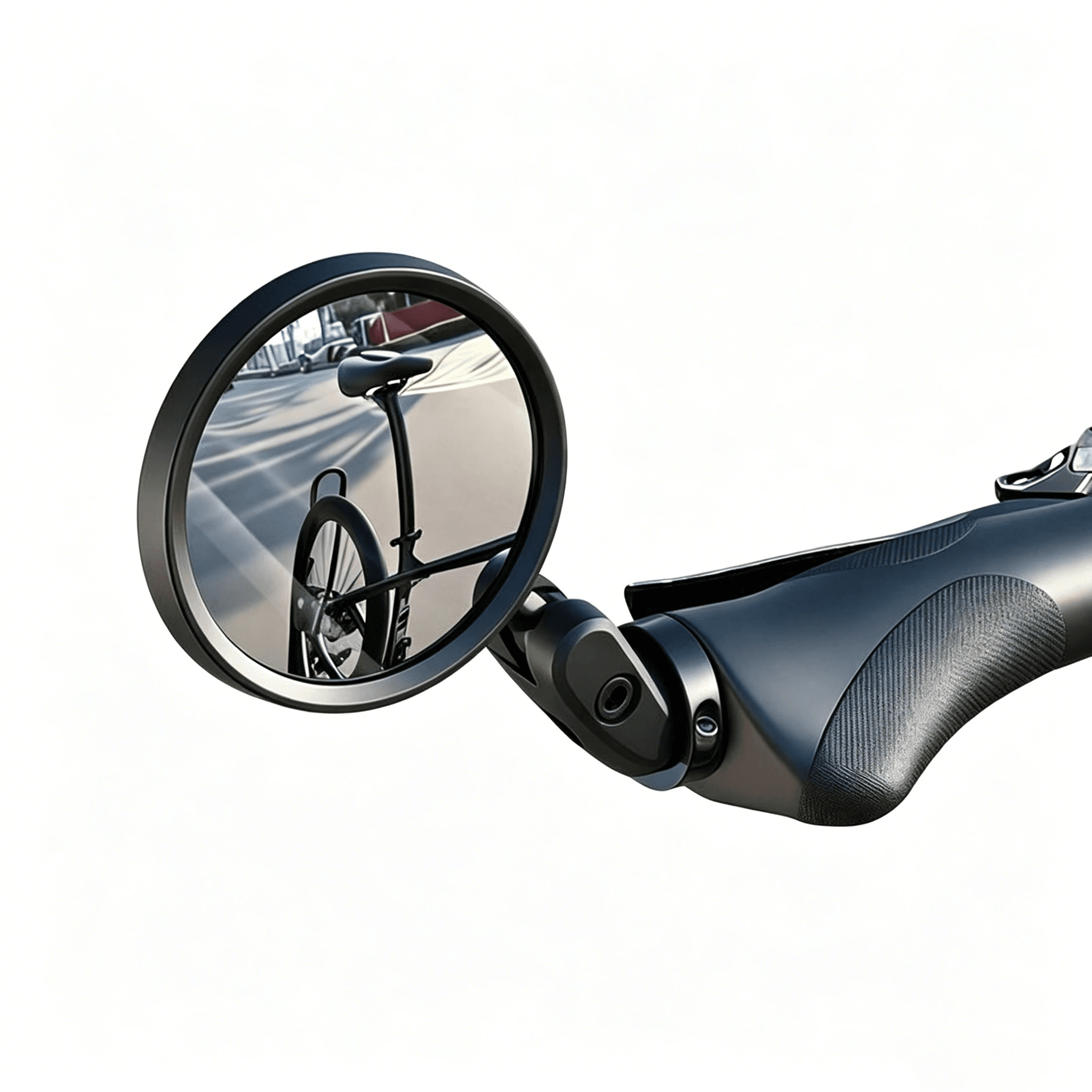 bicycle bar end mirror with convex lens and degree adjustable view