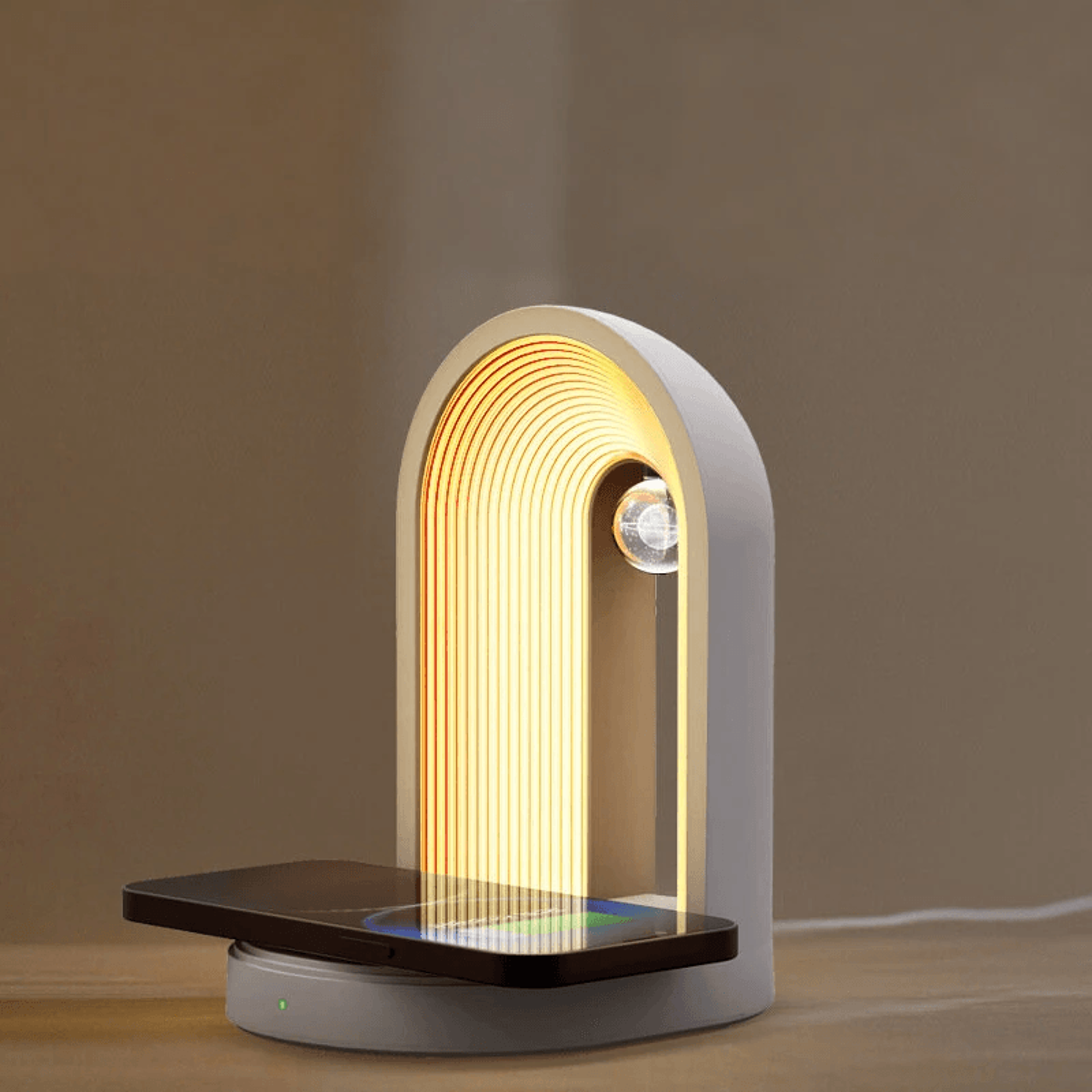 wireless charging night light with bluetooth speaker