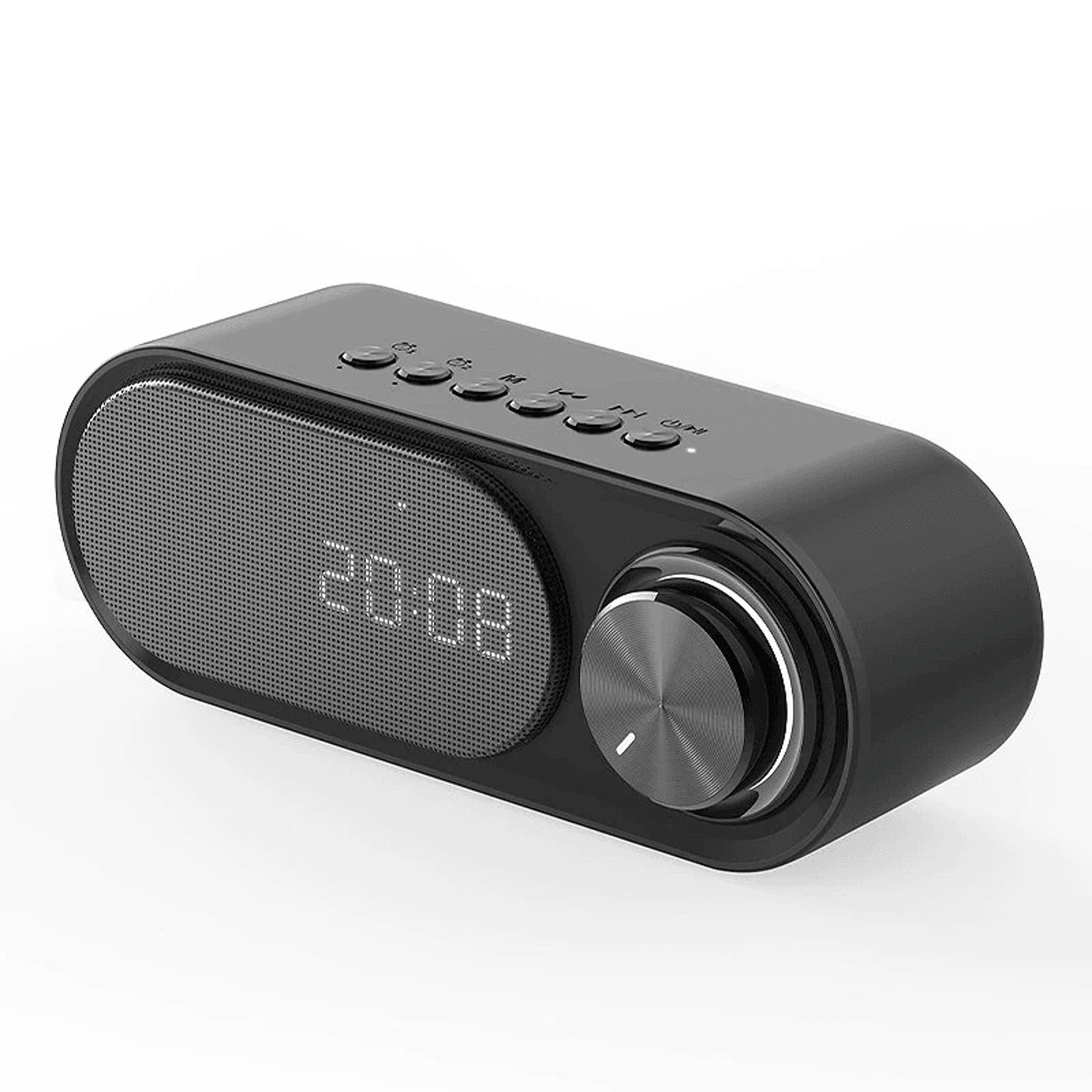 mini bluetooth speaker with dual alarm clock night light and tf card playback