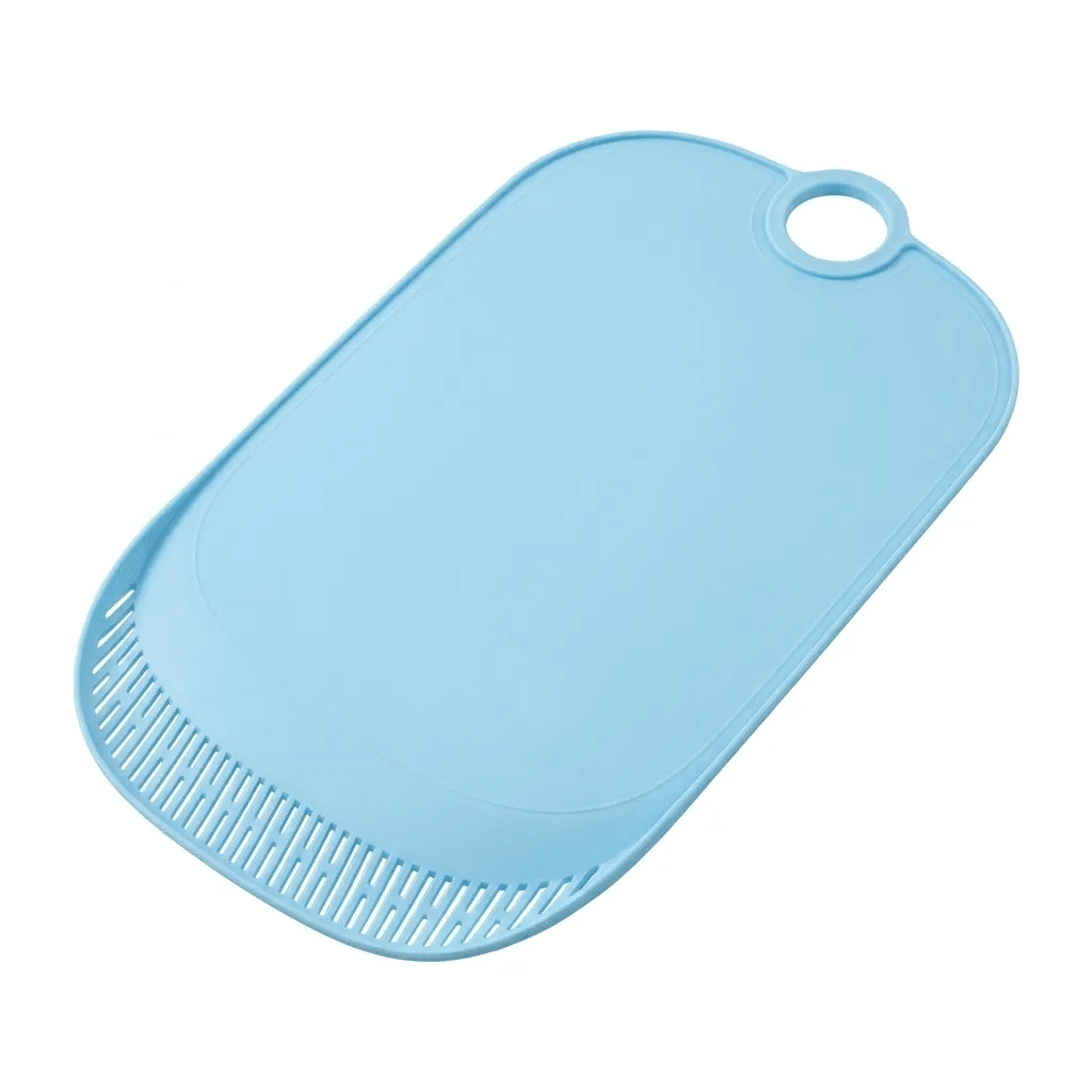 cutting board with removable sieve for chopping rinsing and serving