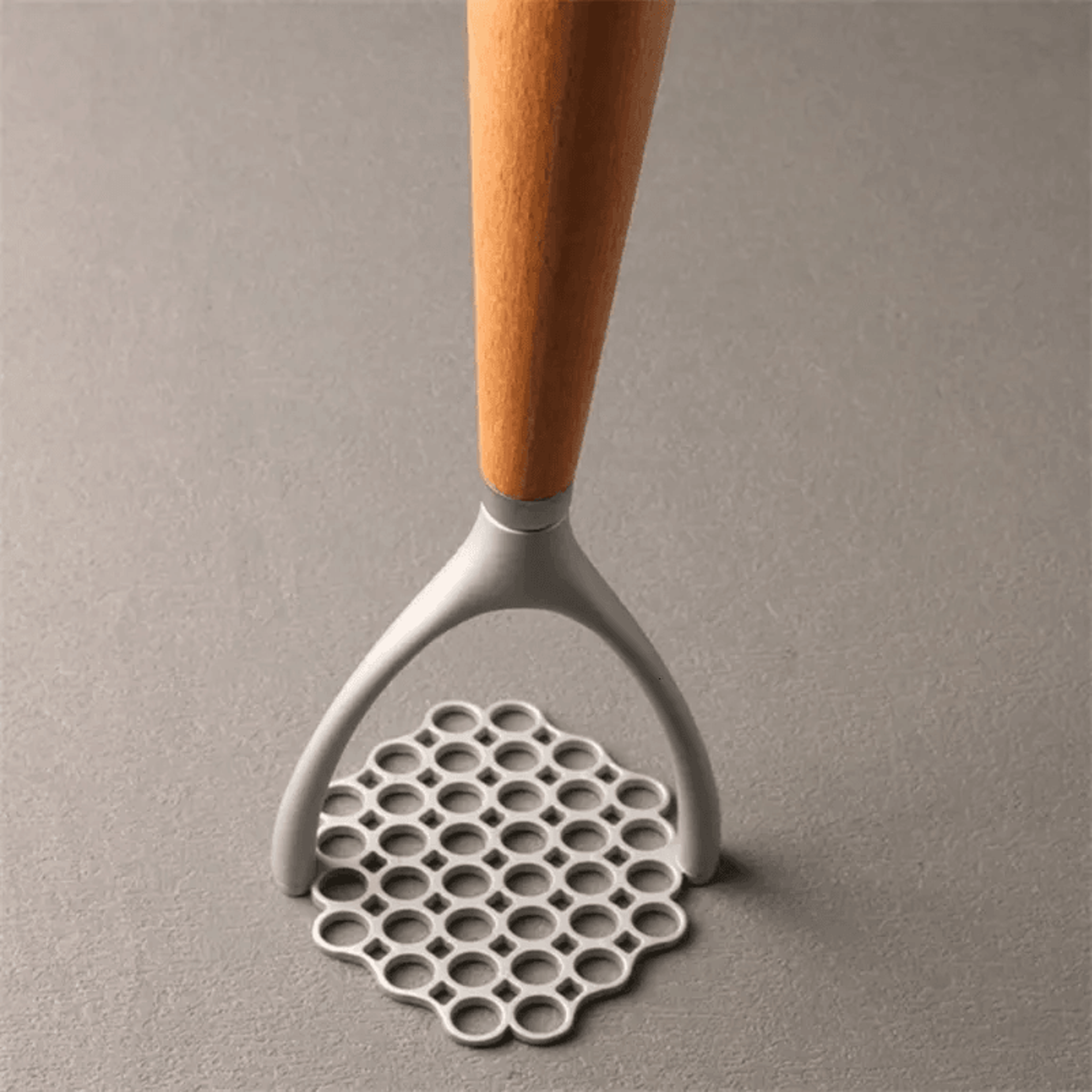 stainless steel potato masher and food blender for purees jams and sauces