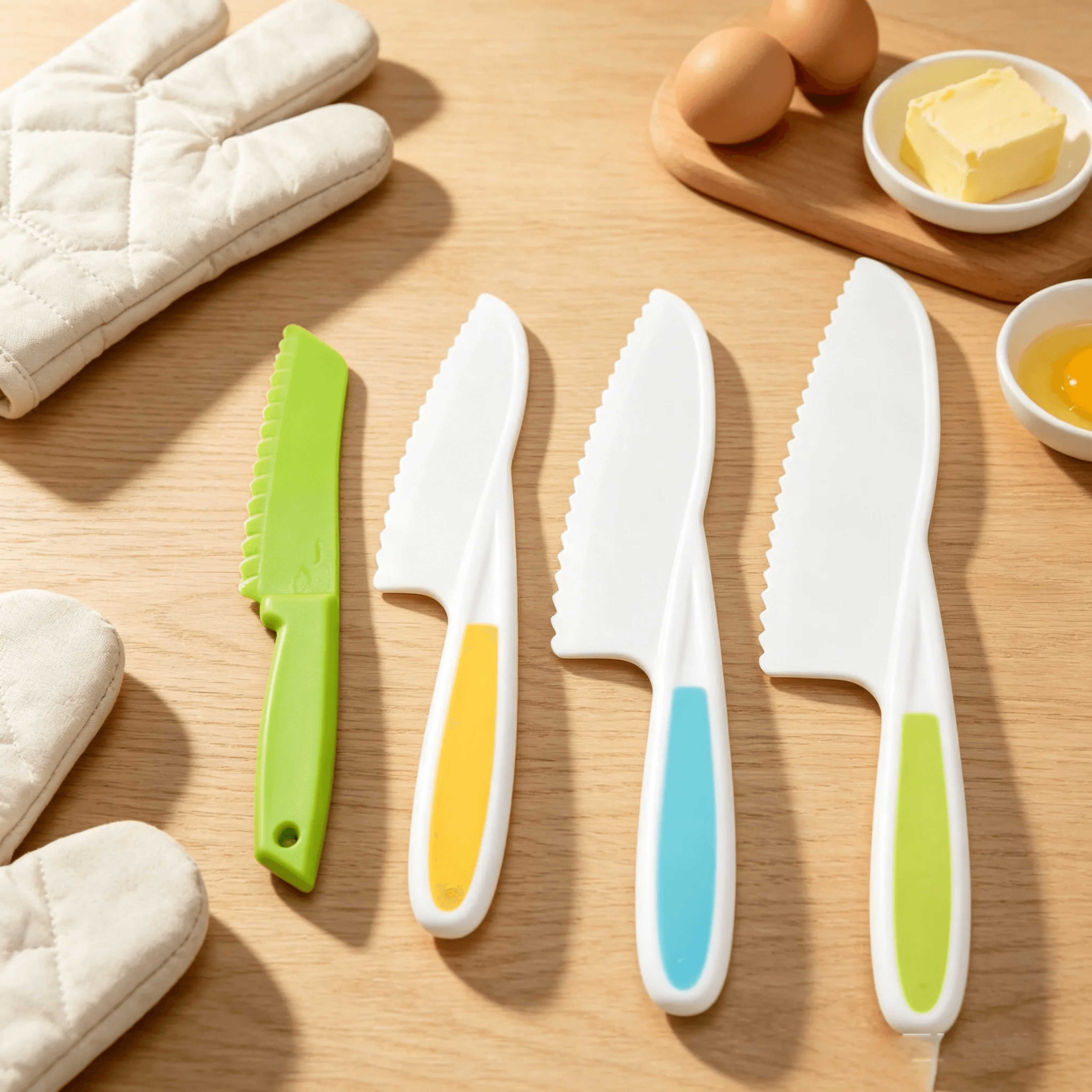 kids cooking knife and peeler set plastic kitchen cutting tools for toddlers