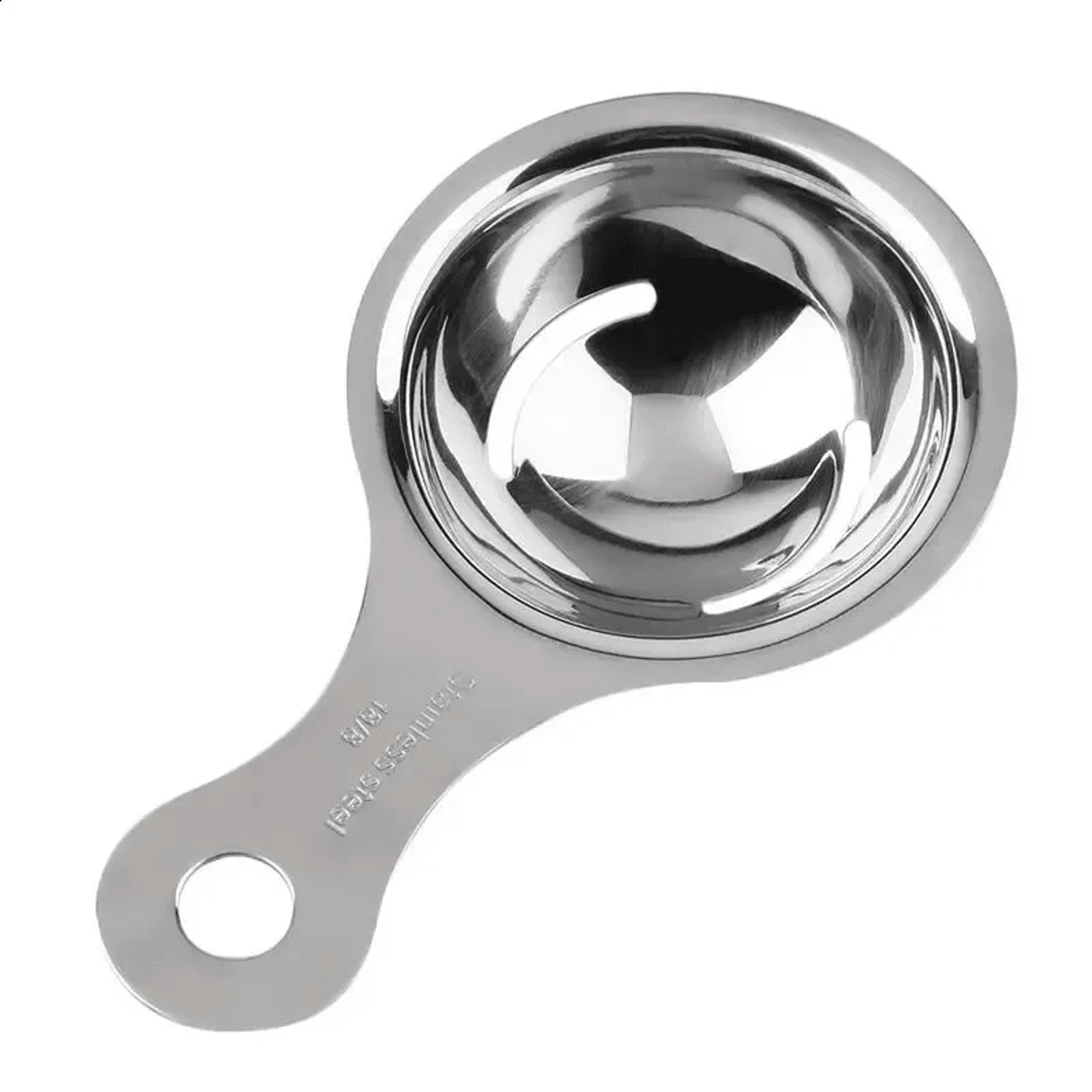 egg white separator spoon with funnel design for easy yolk separation