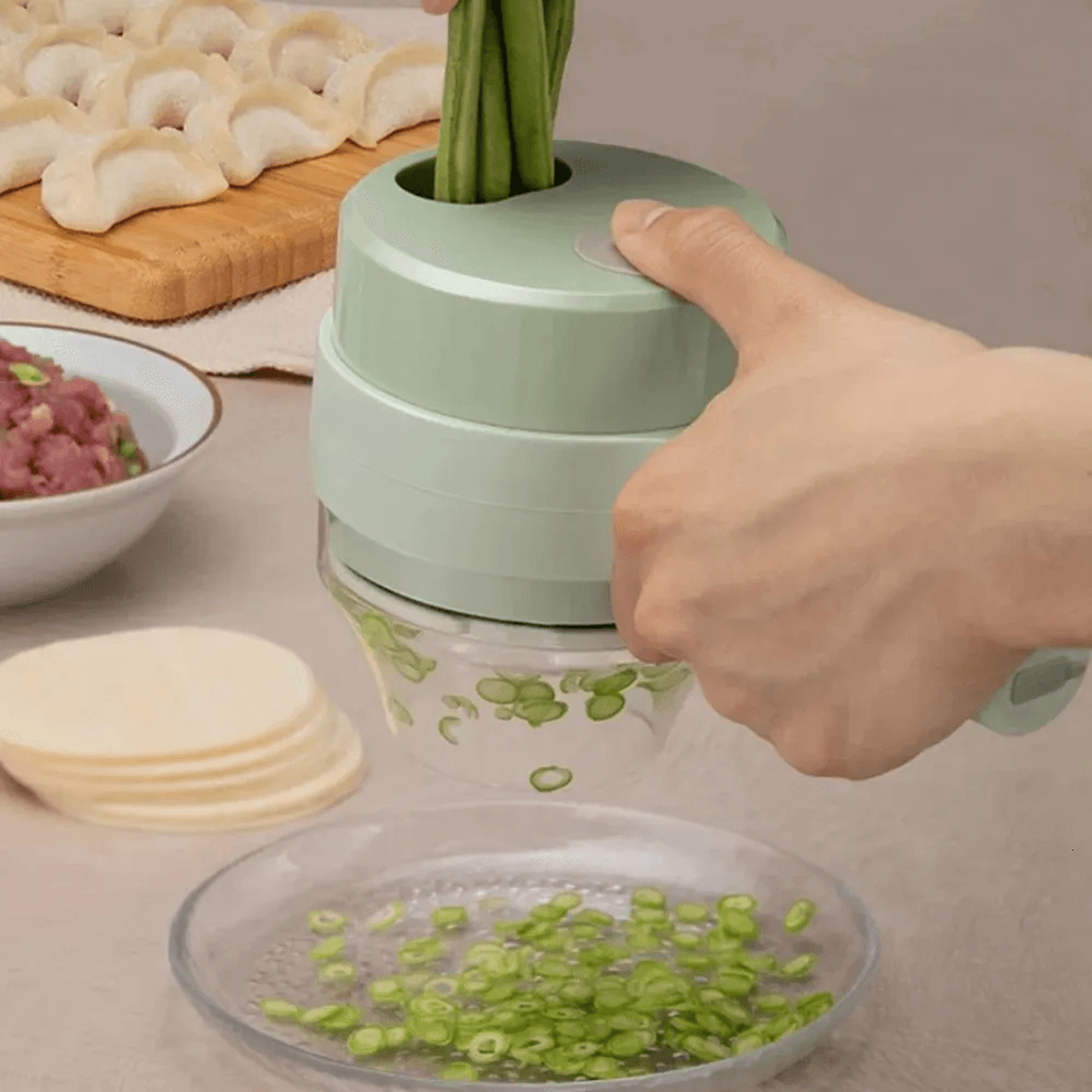 electric vegetable chopper with usb charging and stainless steel blades
