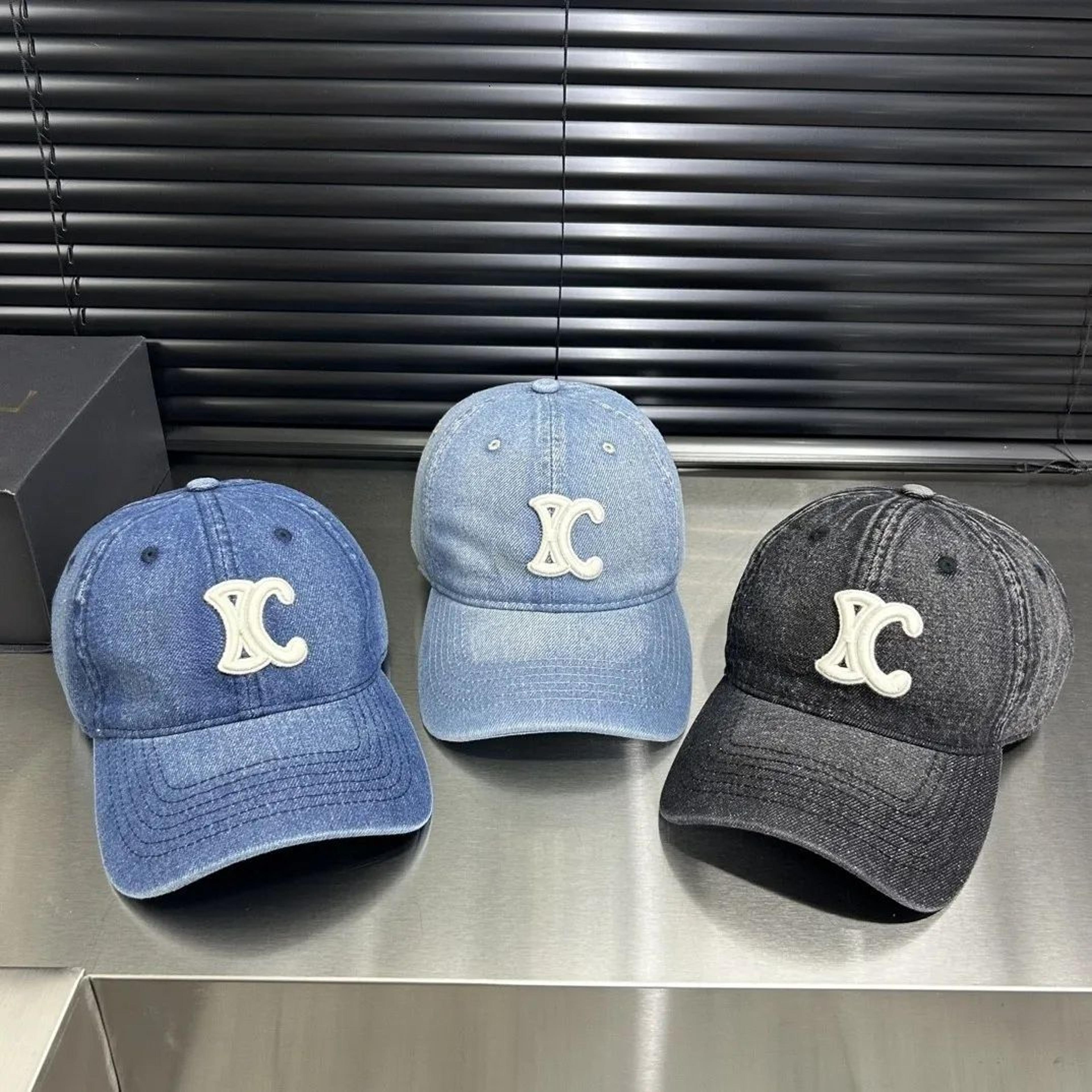 washed denim baseball cap for men and women with embroidered patch and adjustable fit