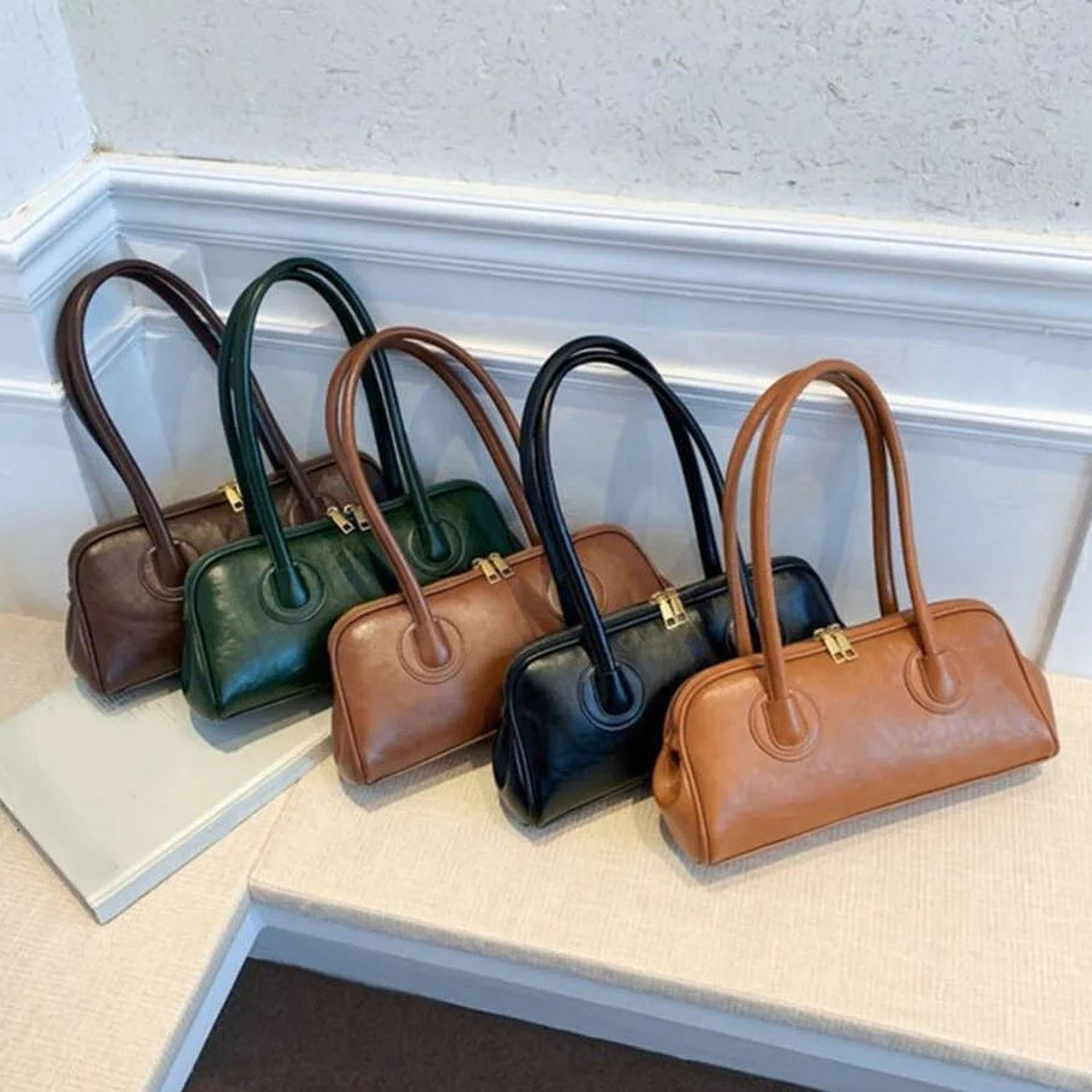 women's large pu leather boston tote bag with zipper closure and crossbody strap