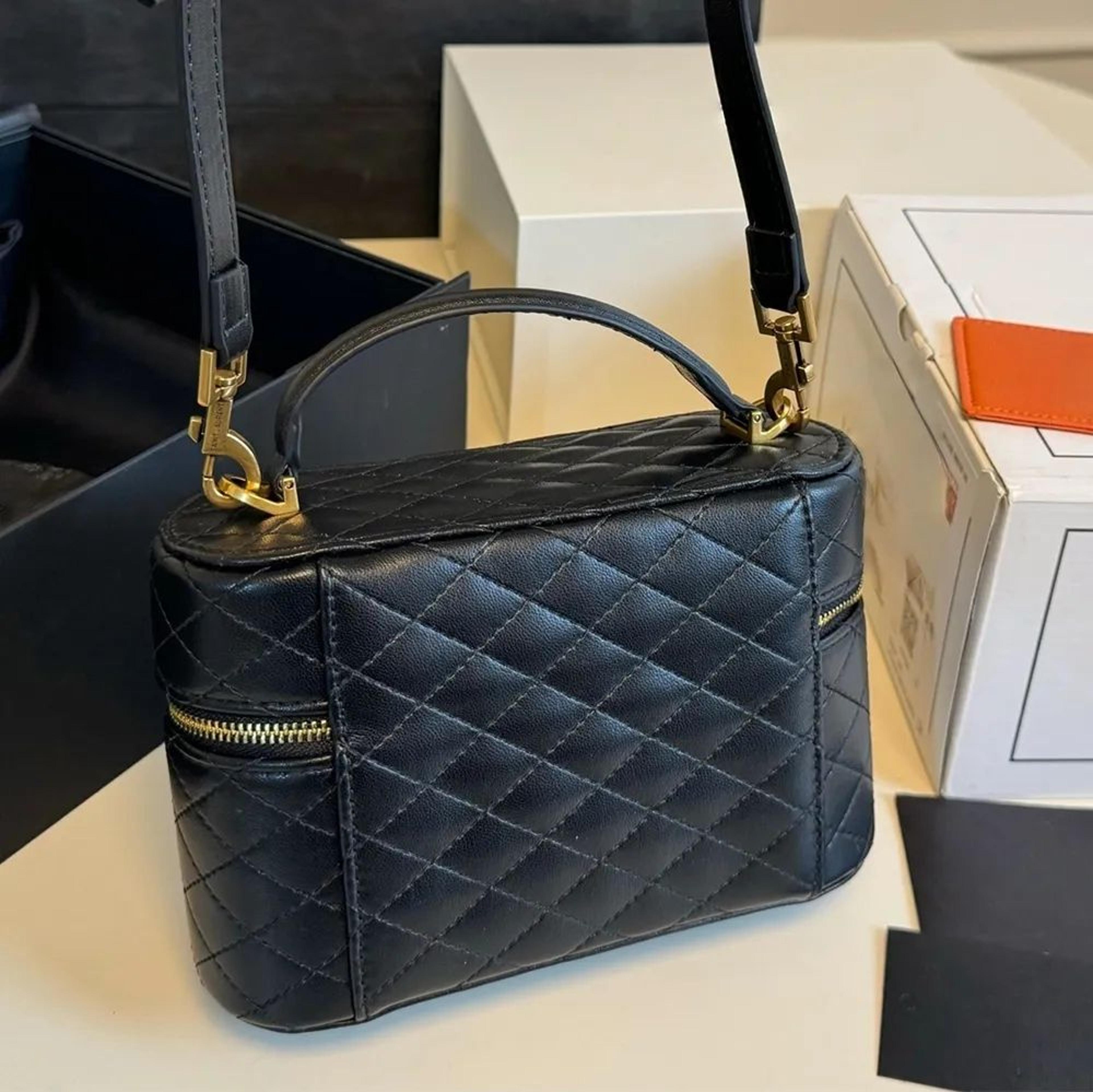 women's quilted genuine leather mini shoulder bag with adjustable crossbody strap