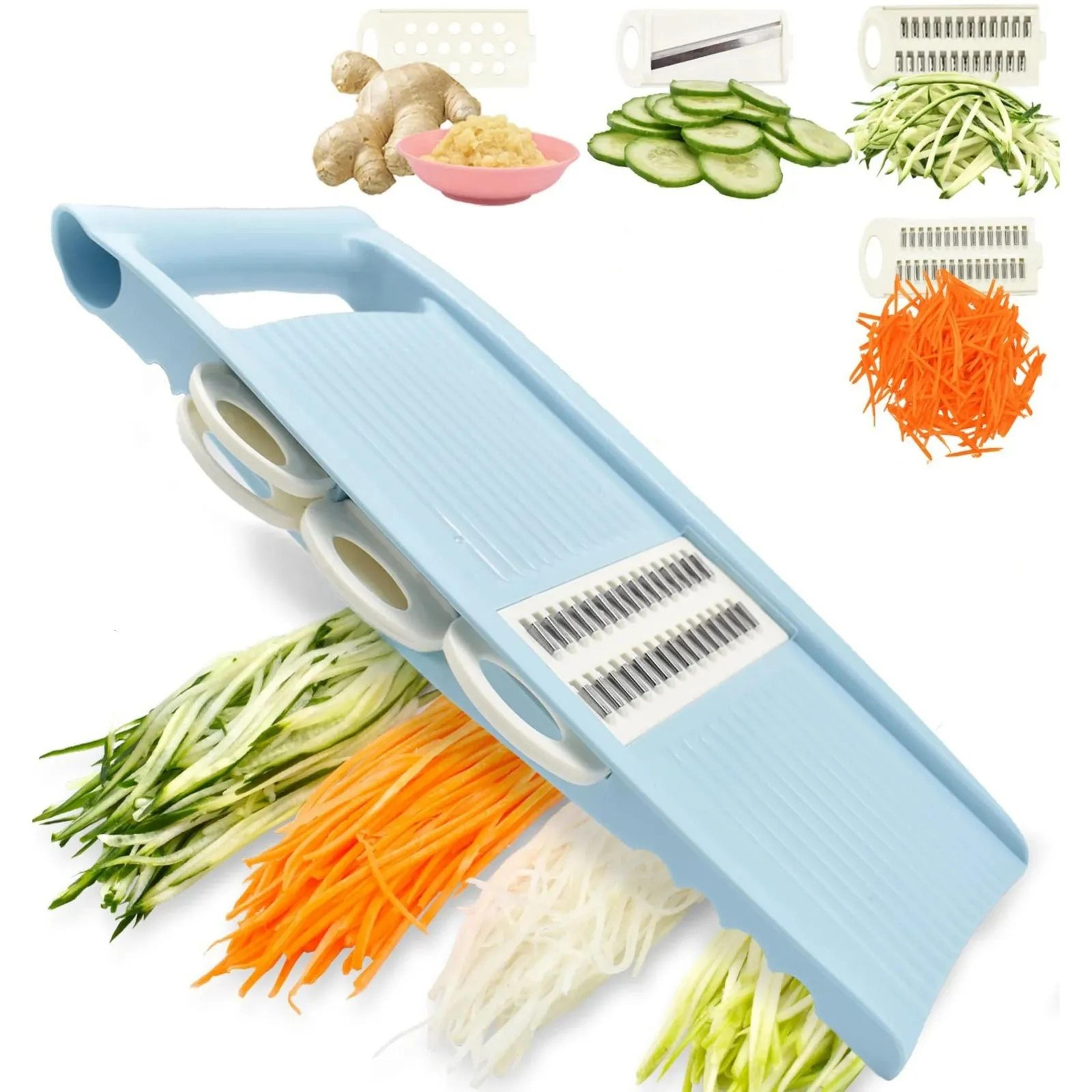 vegetable slicer and chopper with stainless steel blades for kitchen meal prep