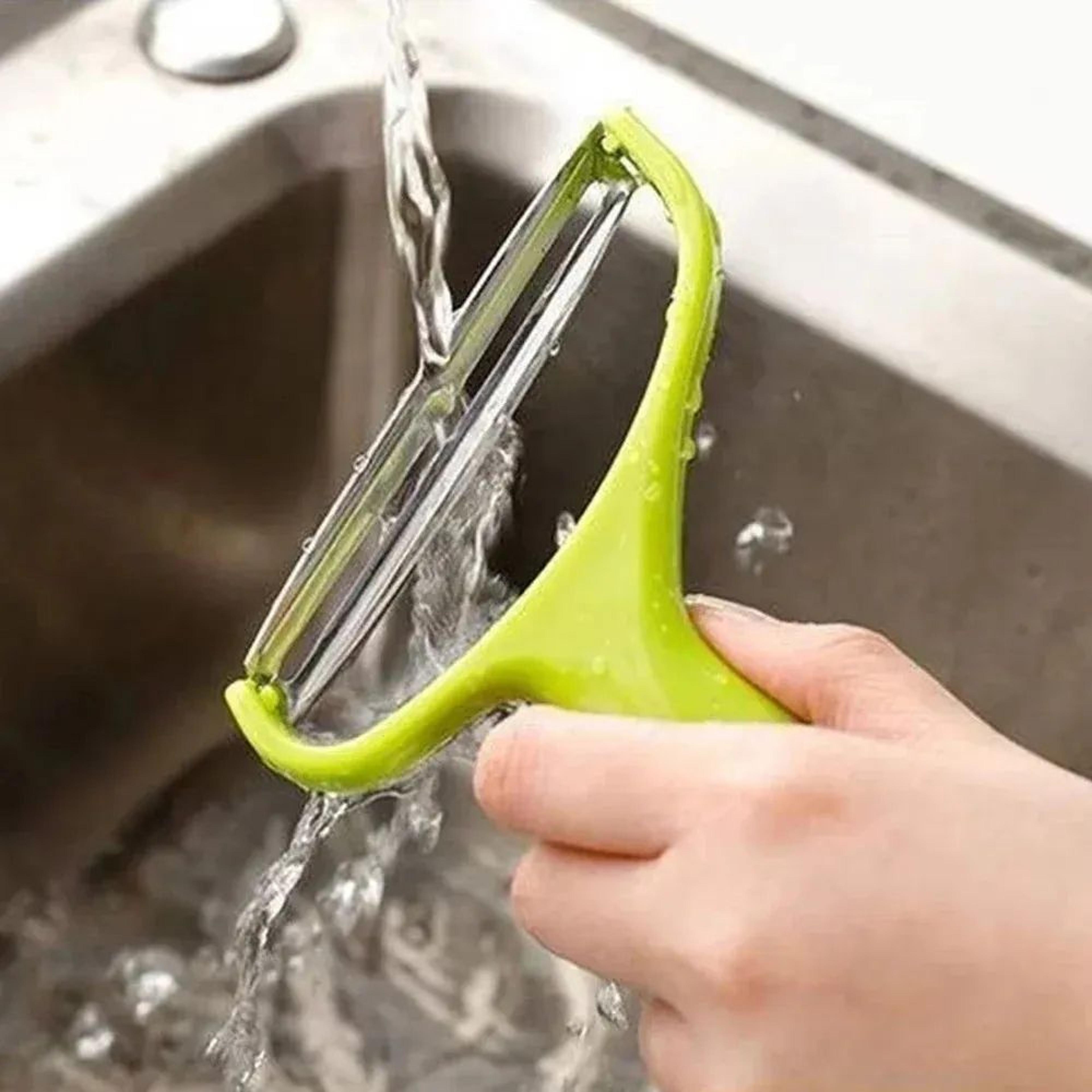 stainless steel vegetable peeler with sharp blade and ergonomic non slip handle