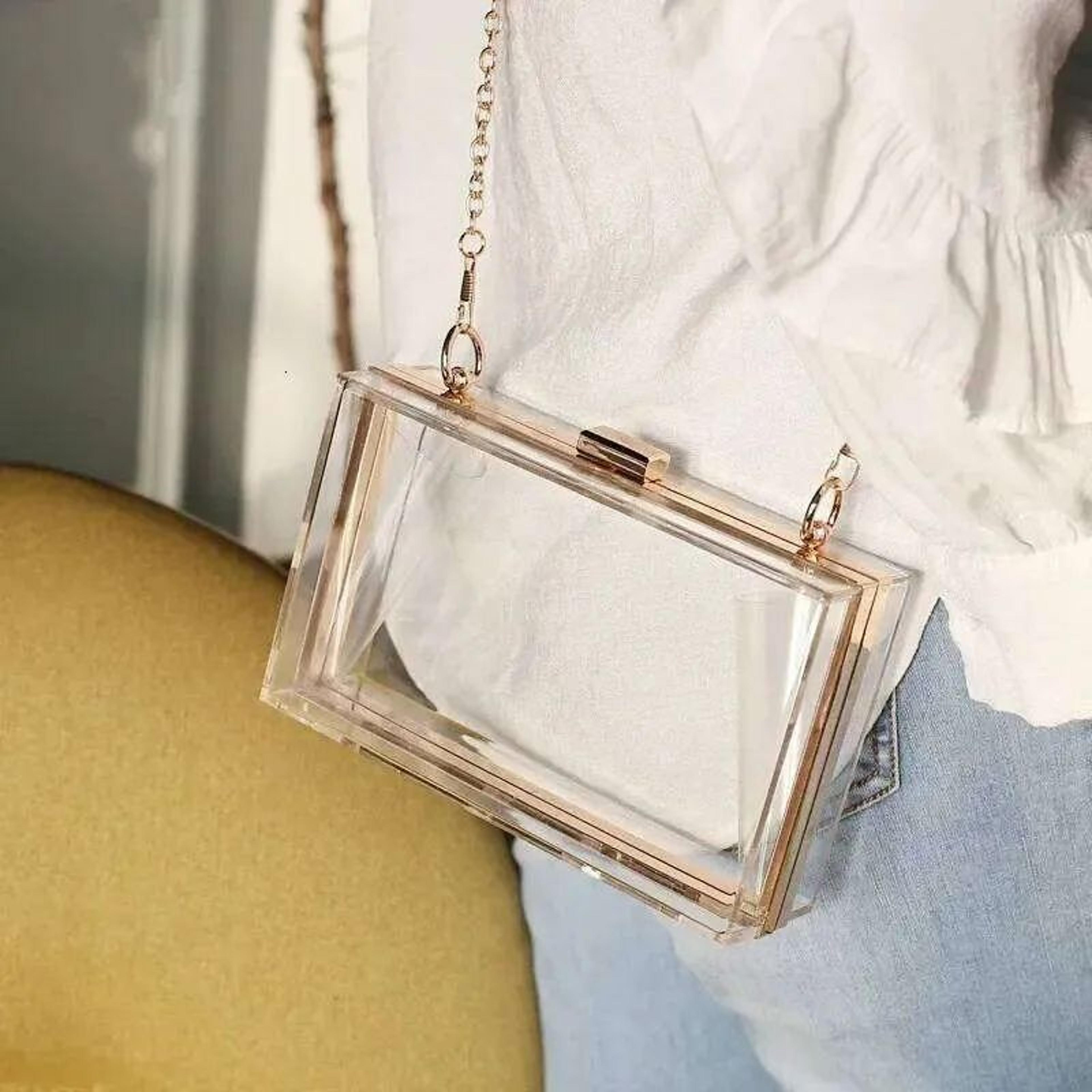 women's clear crossbody bag transparent abs shoulder purse for concerts and events