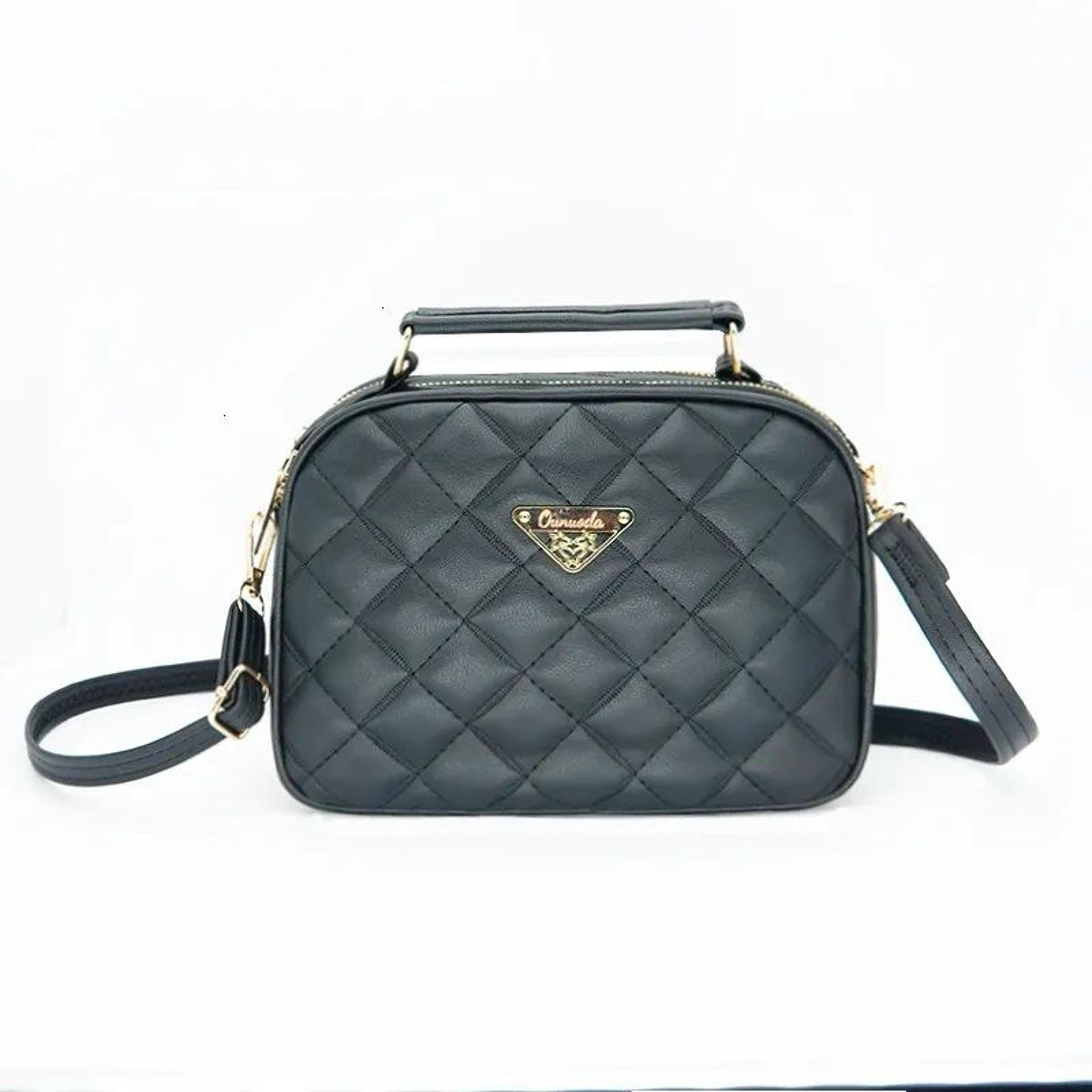 women's small square crossbody handbag with adjustable strap and zipper closure