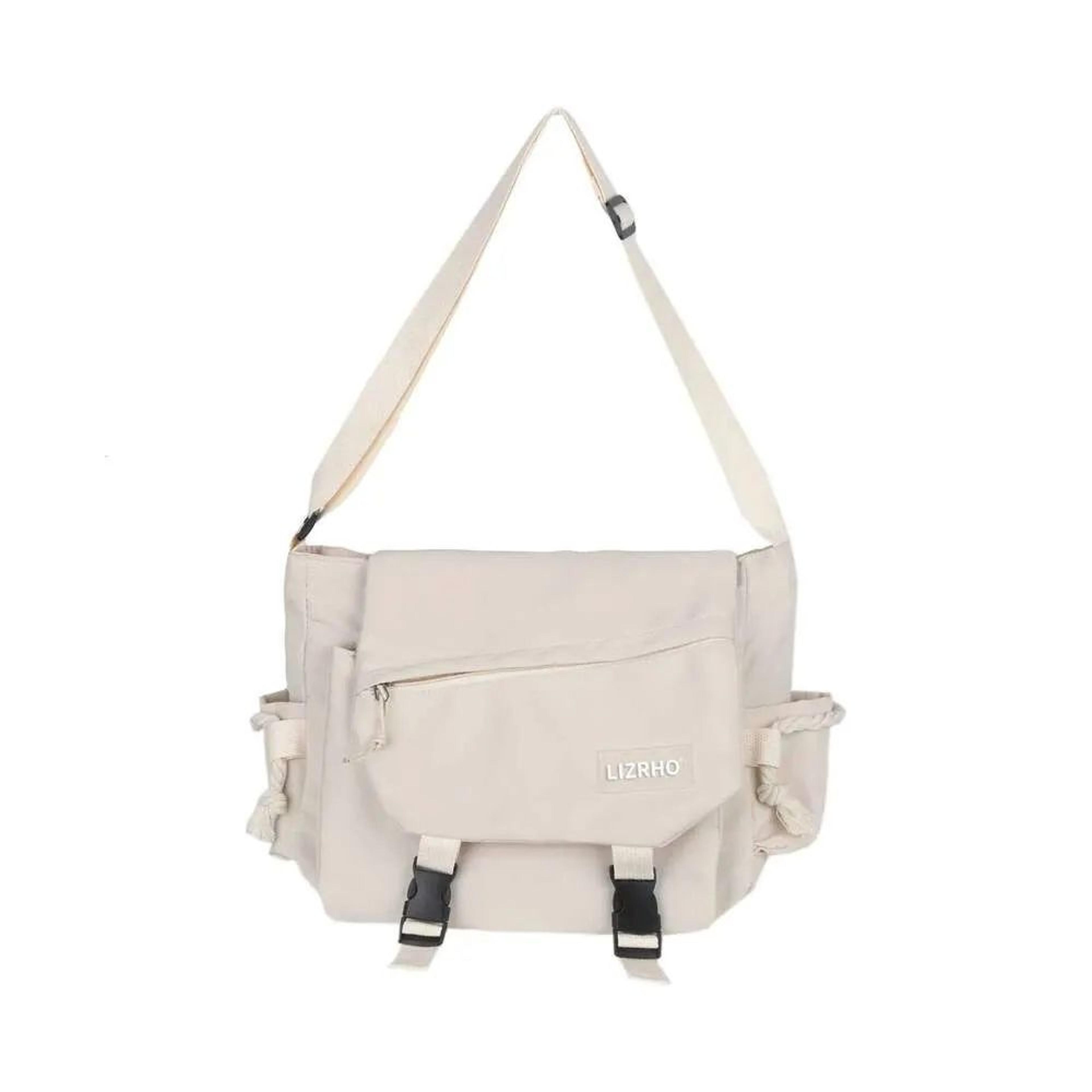 large capacity nylon crossbody shoulder bag with zipper for students and teens